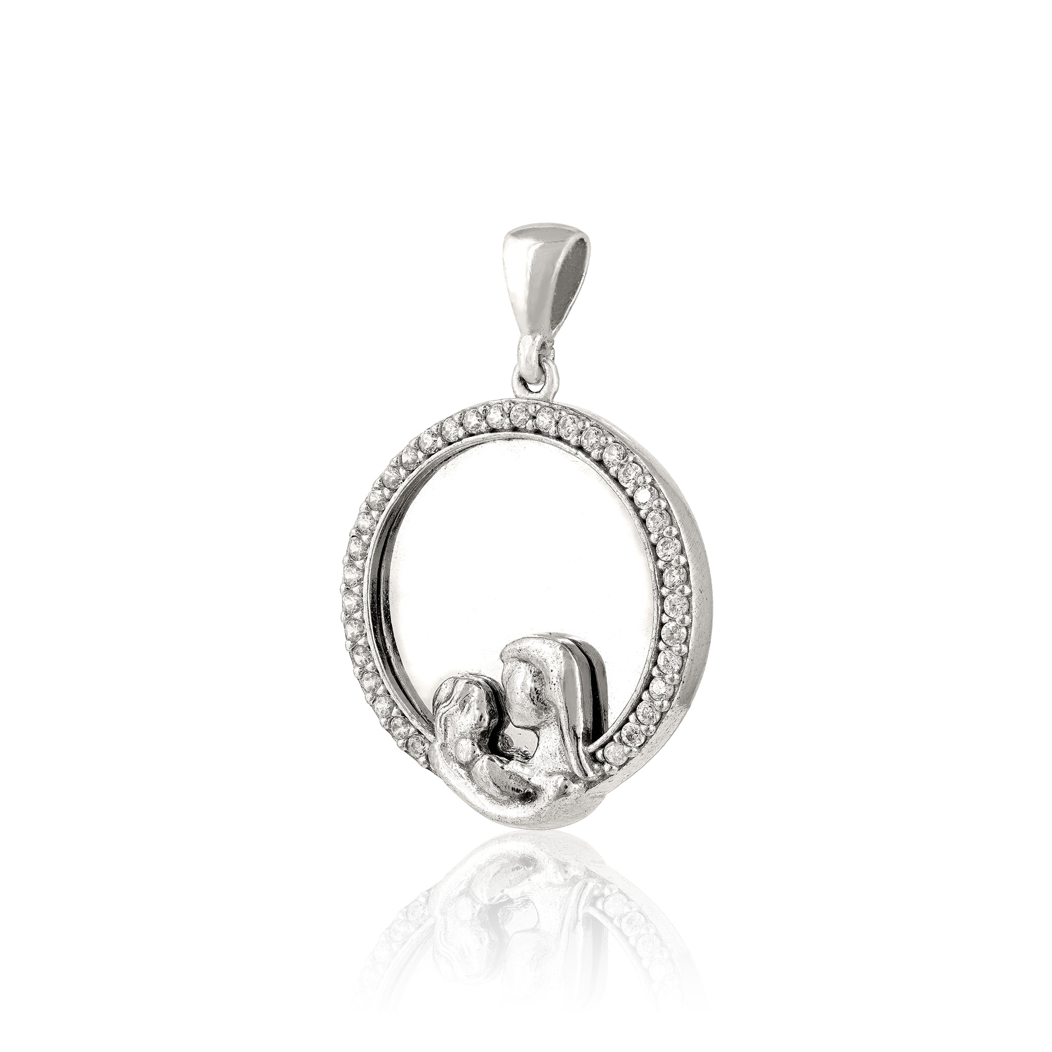 Divine Mother 925 Sterling Silver Blessing Pendant