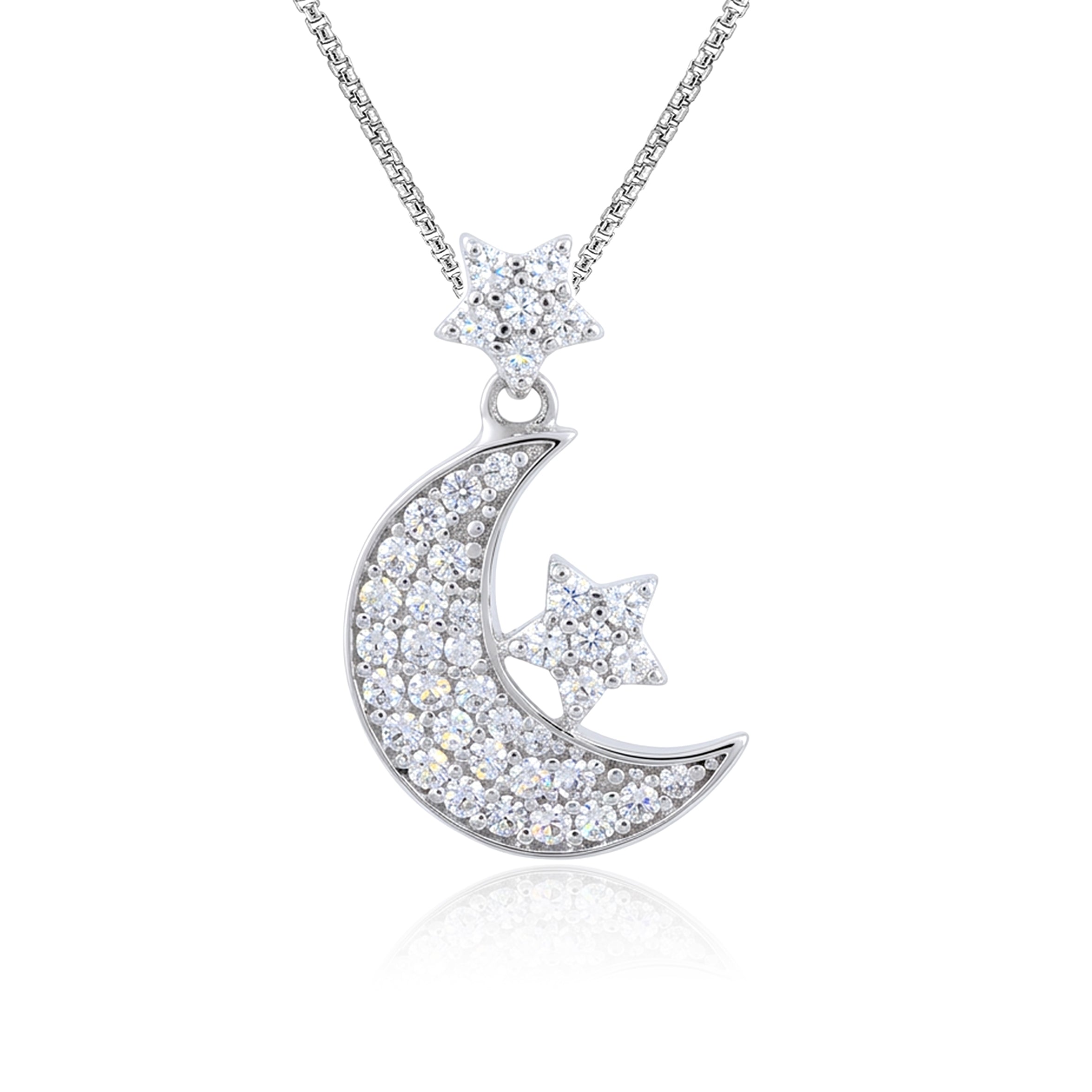 Dreamy Night 925 Sterling Silver Celestial Pendant