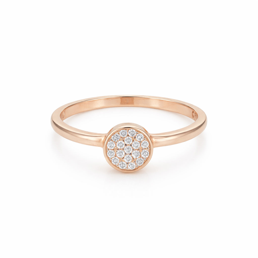 Dual Tone Layered Halo Two in One 925 Sterling Silver Ring for Women