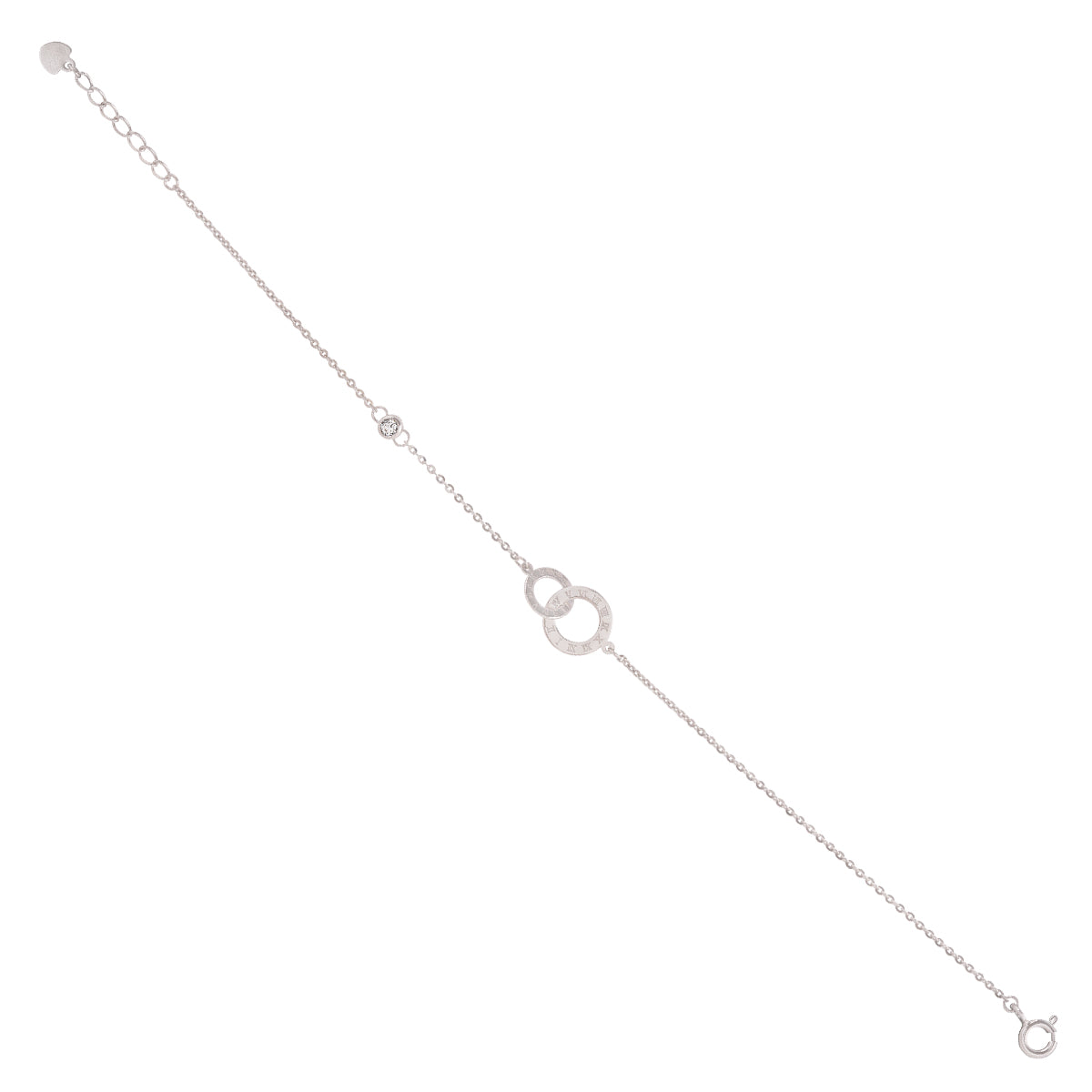 Duo Halo Silver Bracelet 925 sterling silver