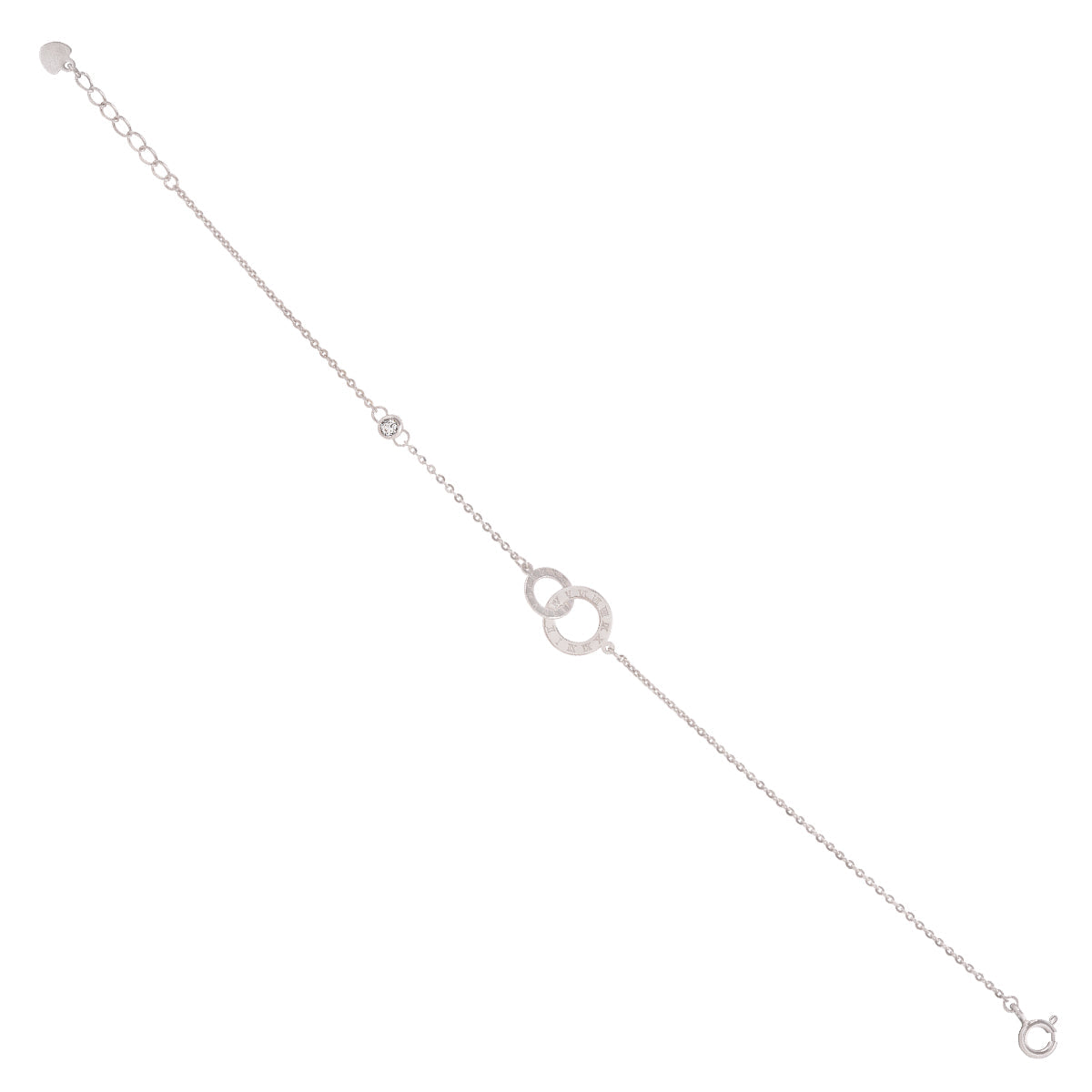 Duo Halo Silver Bracelet 925 sterling silver