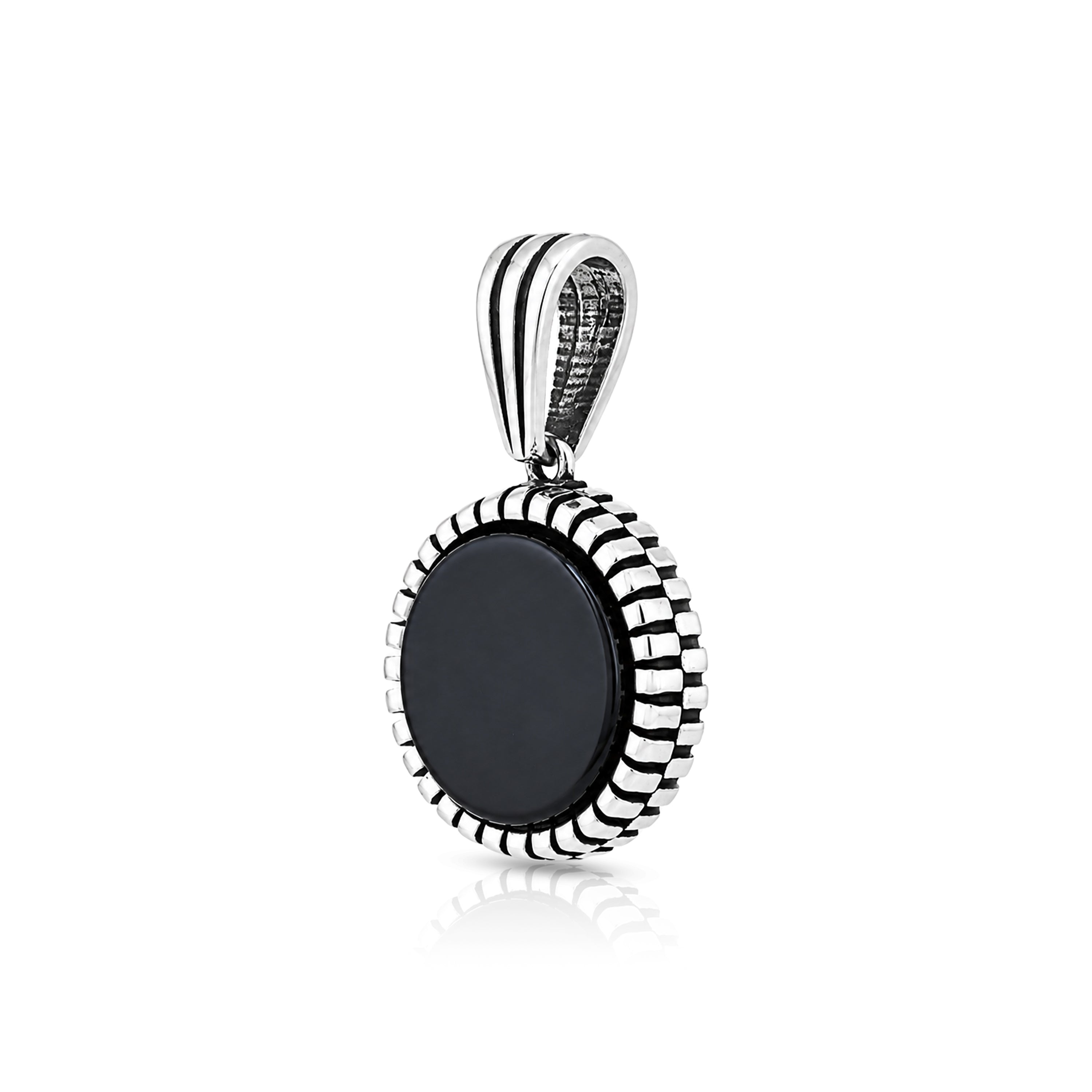 ElegantBlack Halo 925 Sterling Silver Pendant