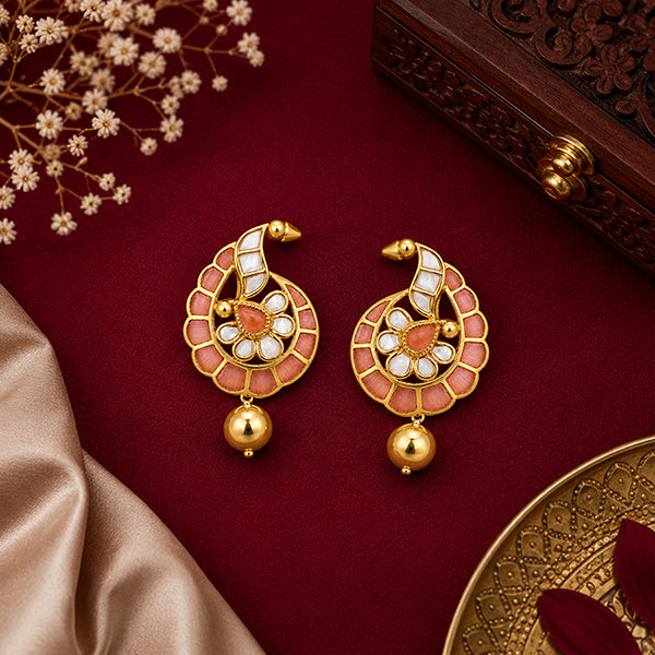 Elegant Peacock Petals 925 Sterling Silver Fashion Earrings