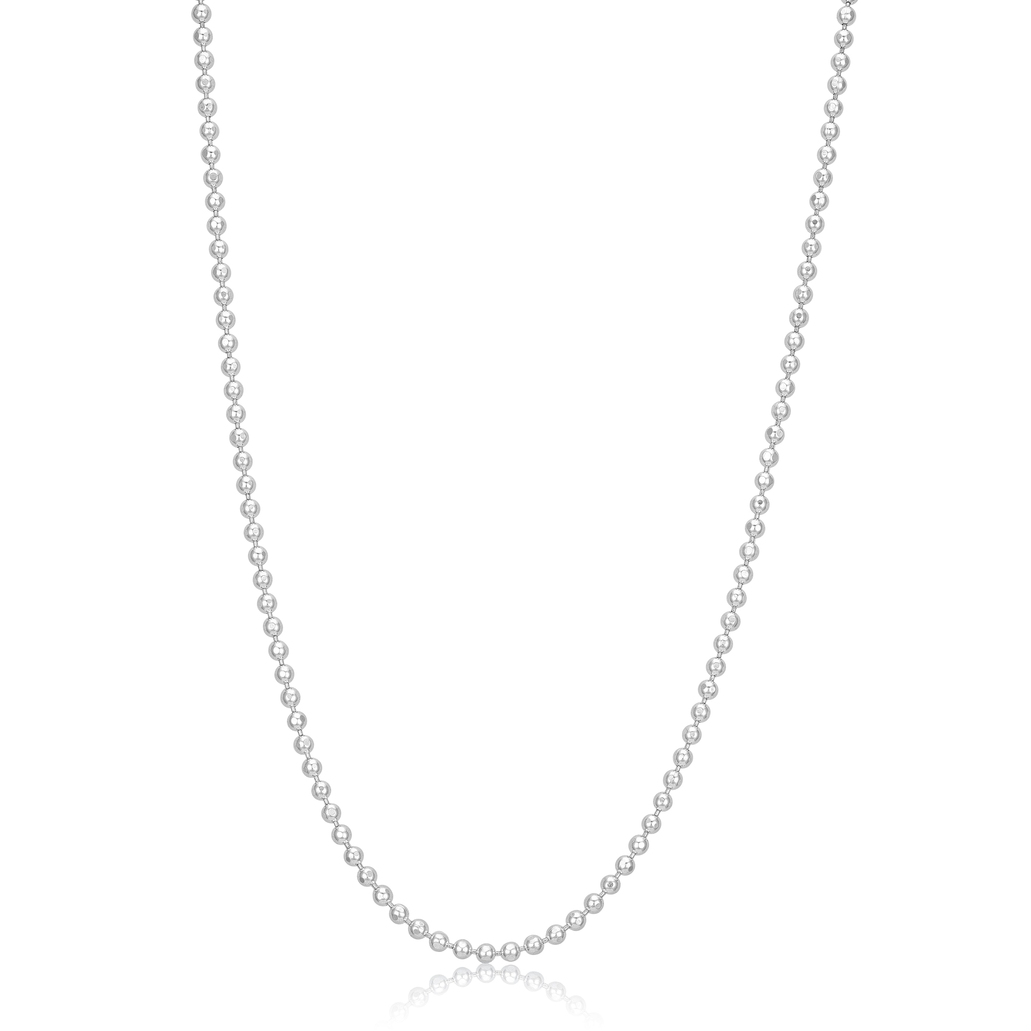 Elegant 925 Sterling Silver Spherical Bead Chain for Women