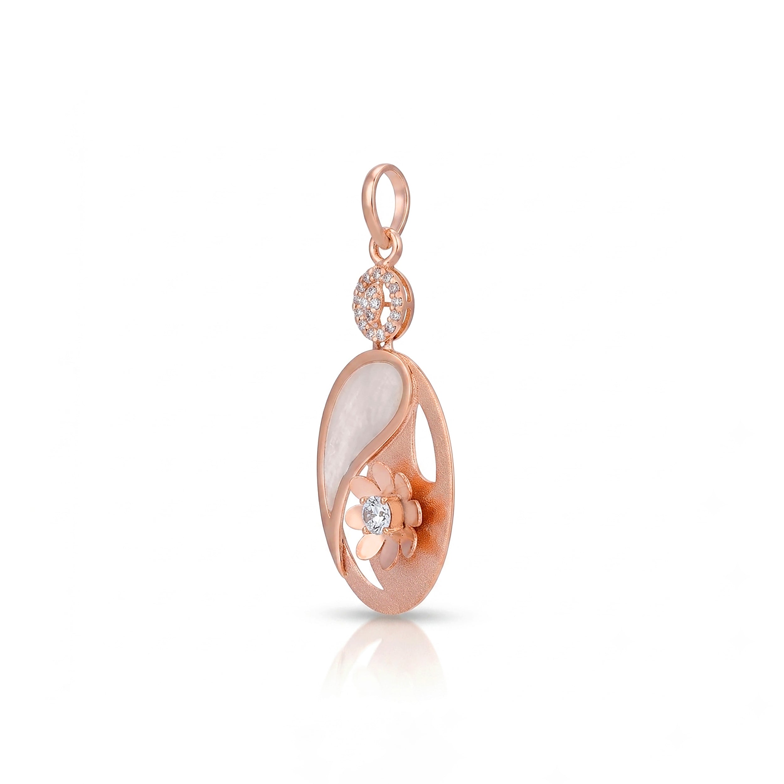 Elegant Leaf Charm 925 Sterling Silver Pendant