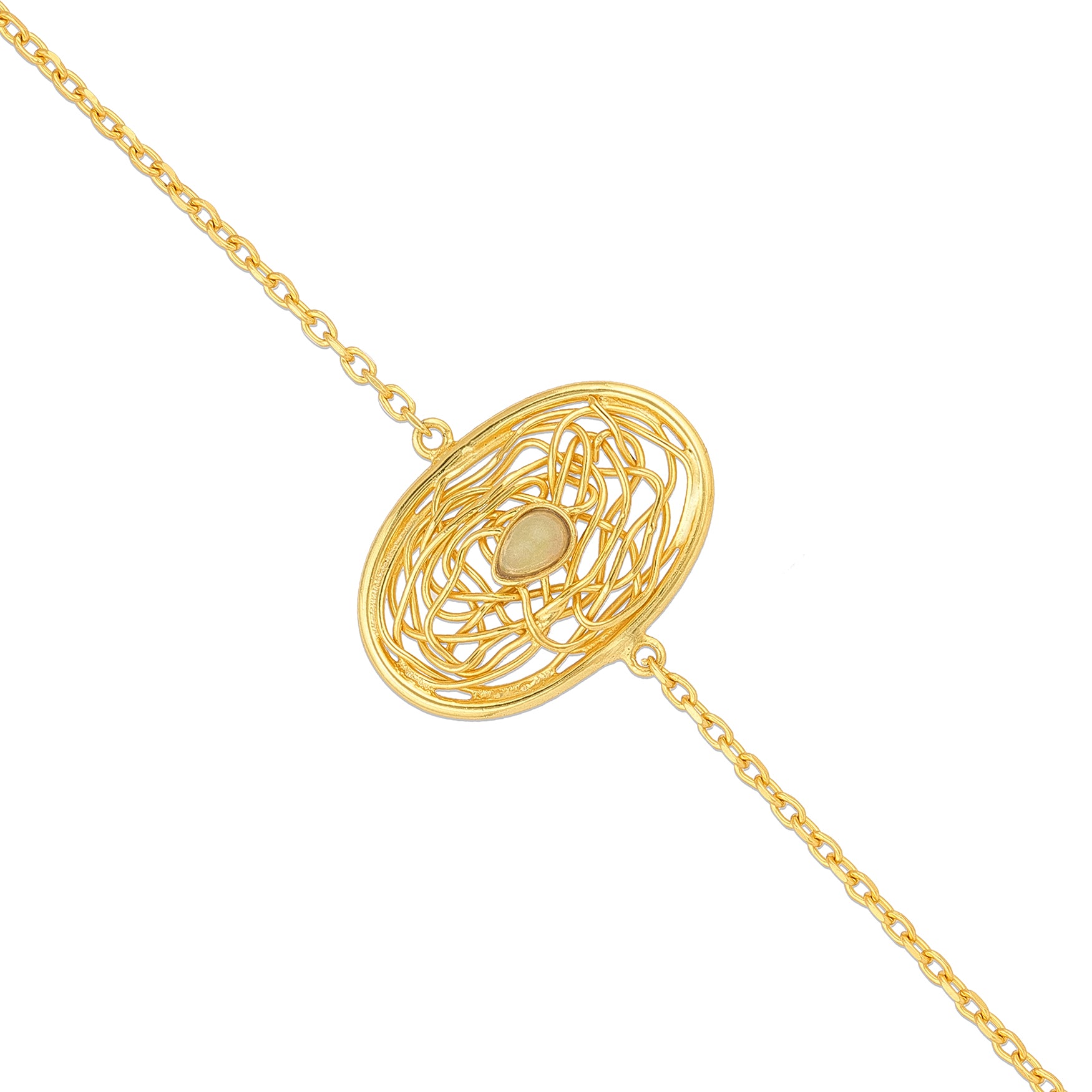 Elegant Oval 925 Sterling Silver Designer Bracelet