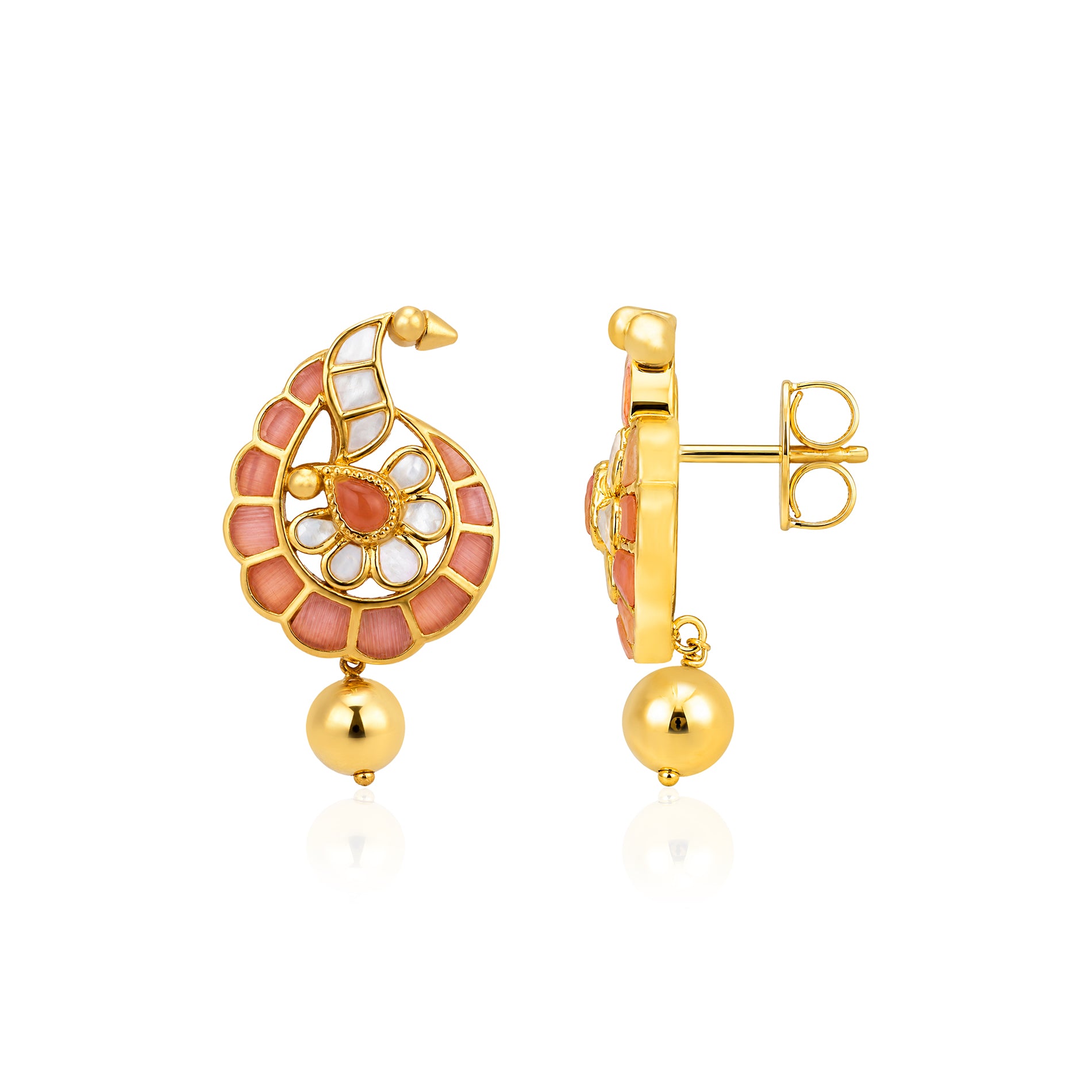 Elegant Peacock Petals 925 Sterling Silver Fashion Earrings