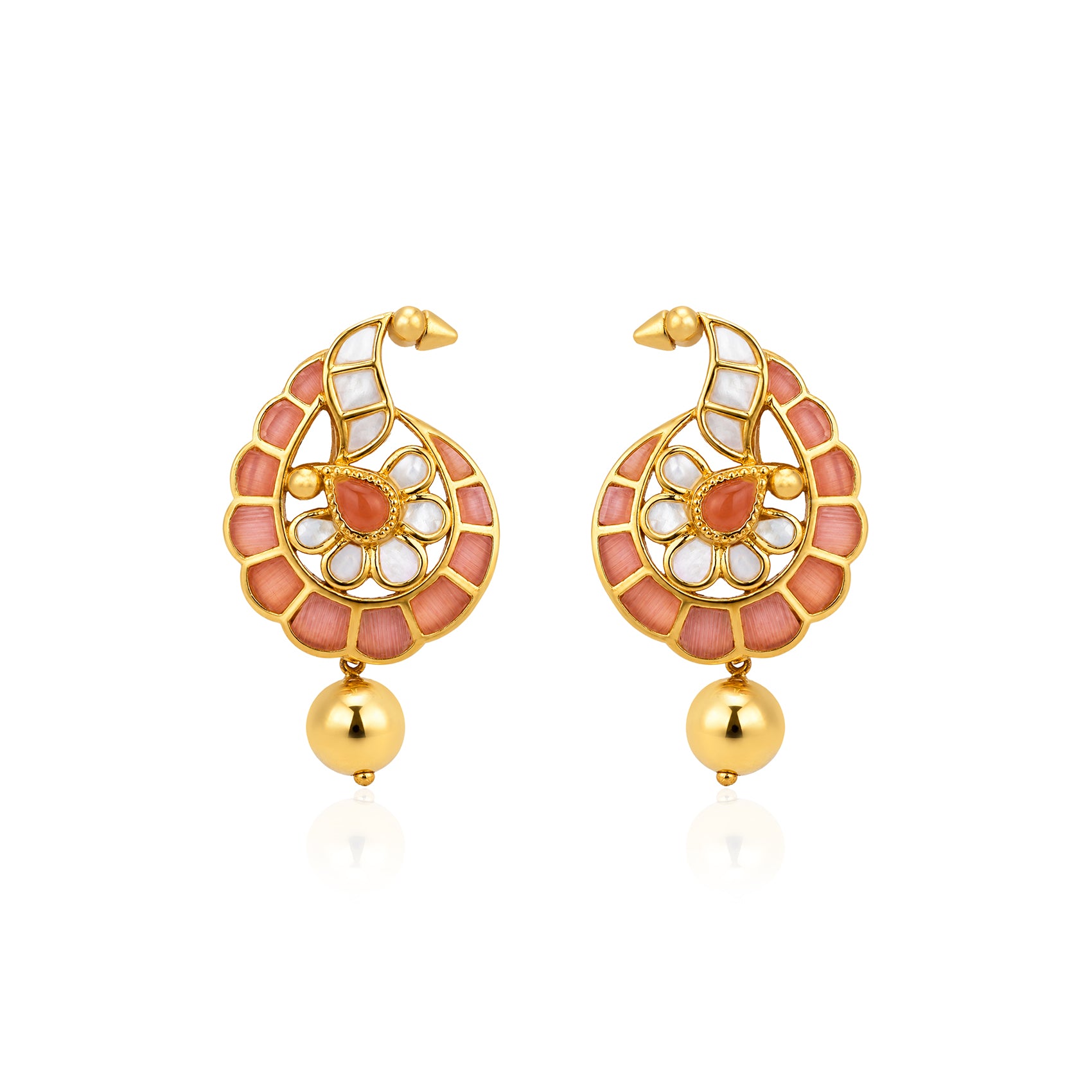 Elegant Peacock Petals 925 Sterling Silver Fashion Earrings