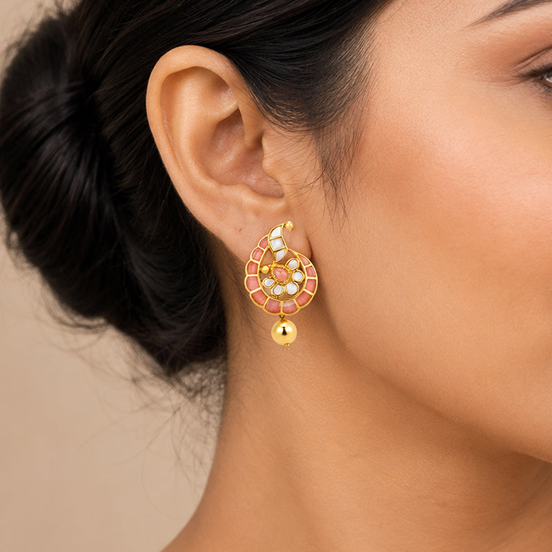 Elegant Peacock Petals 925 Sterling Silver Fashion Earrings