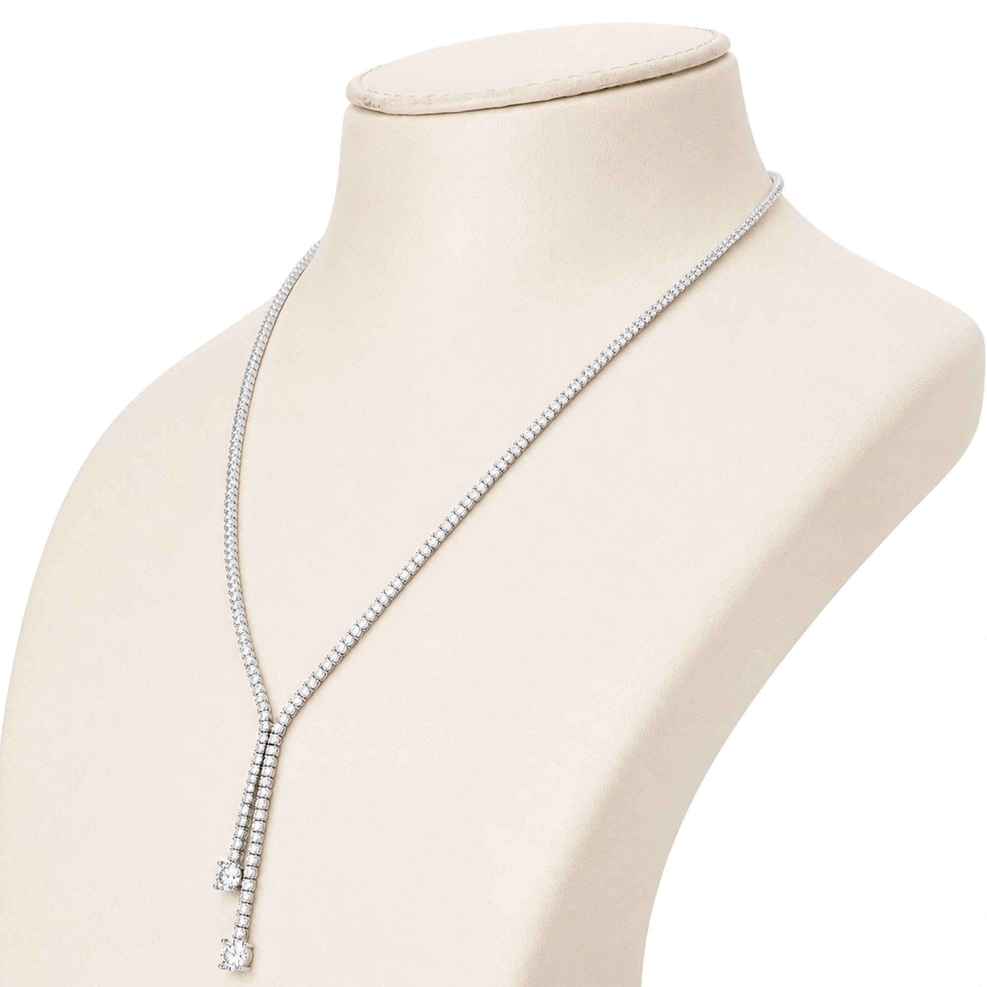 Elegant Silver Drop Necklace