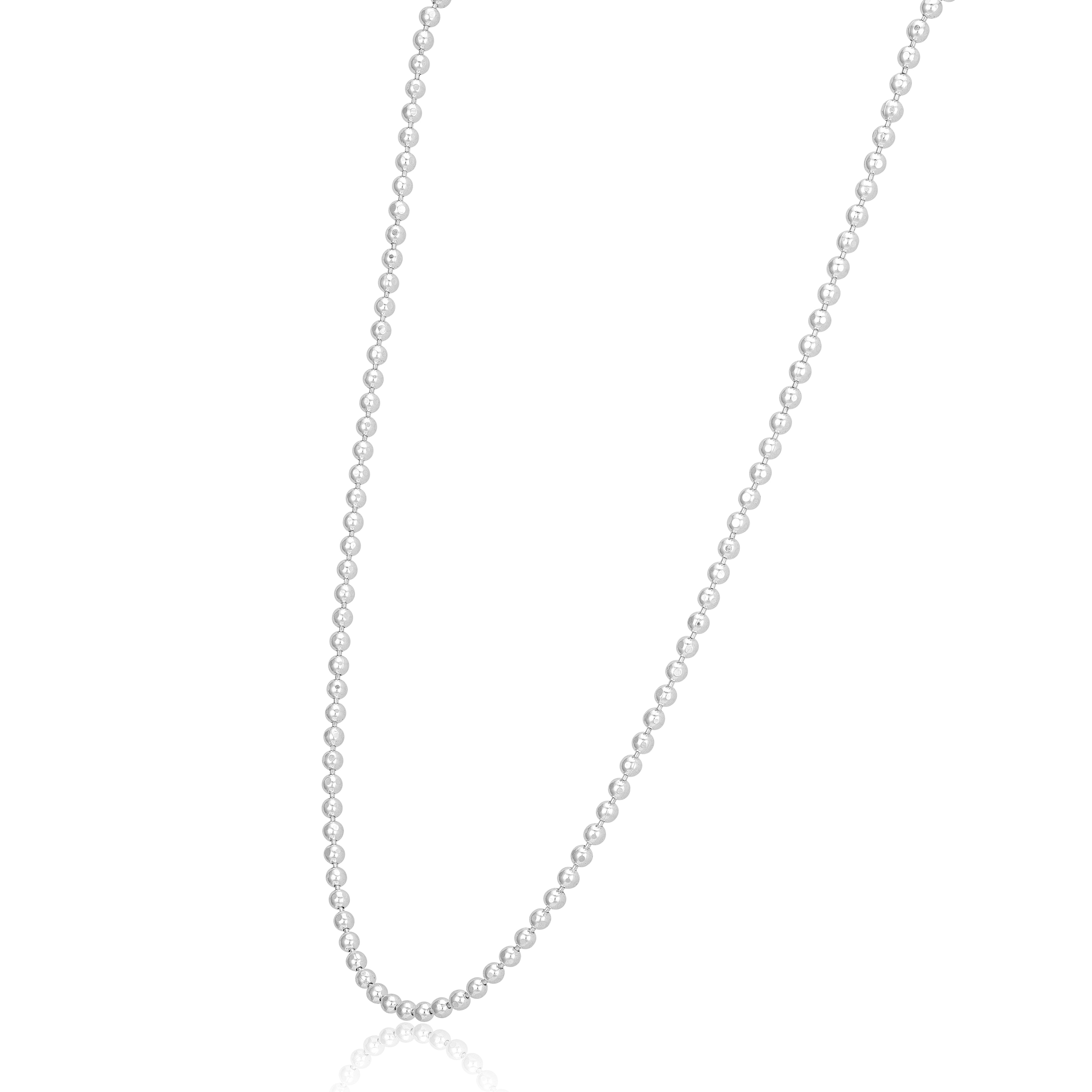 Elegant 925 Sterling Silver Spherical Bead Chain for Women