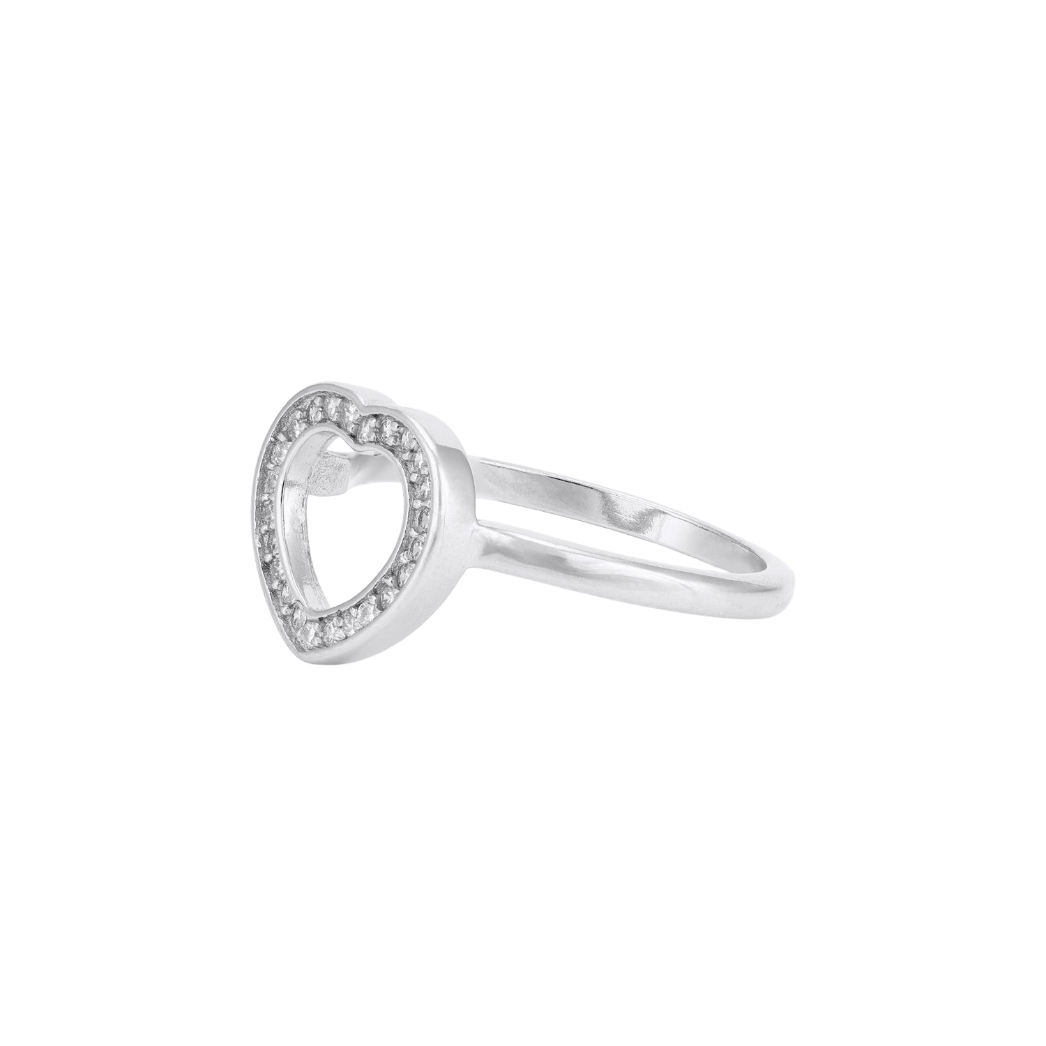 Elite Rose Heart 925 Sterling Silver rings for women