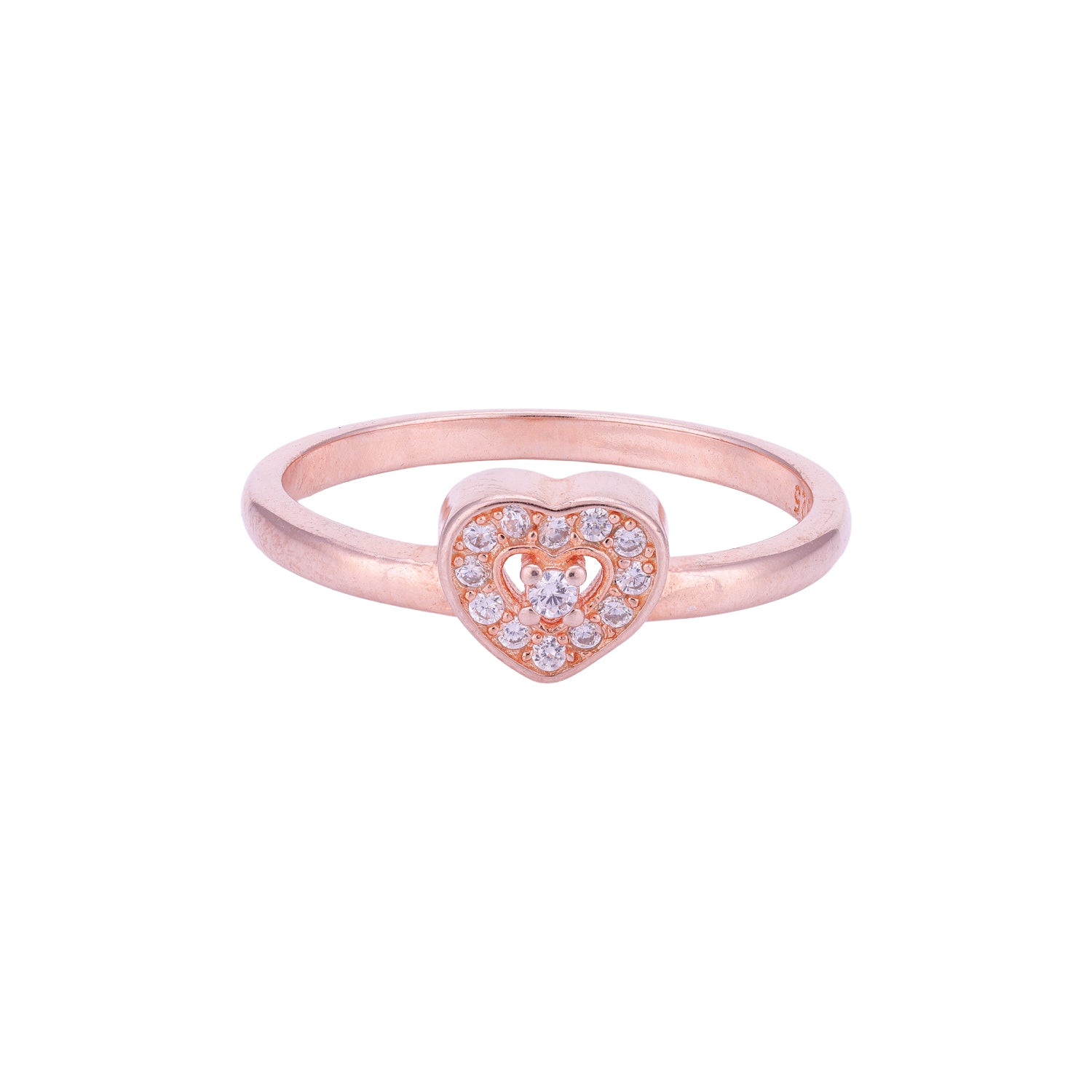 Elite Rose Heart 925 Sterling Silver rings for women