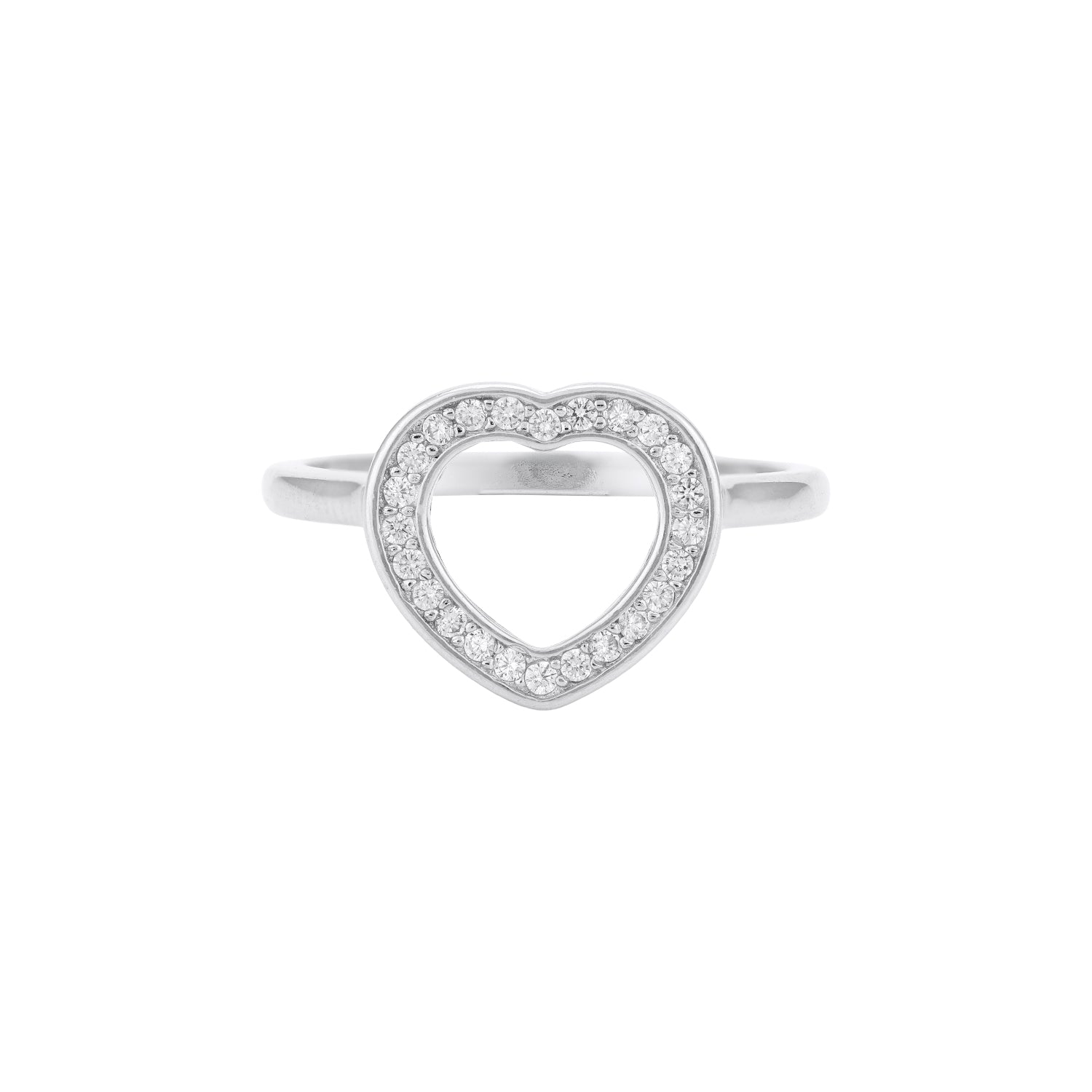 Elite Rose Heart 925 Sterling Silver rings for women