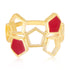Enamel Pentagonal Sterling Silver Ring