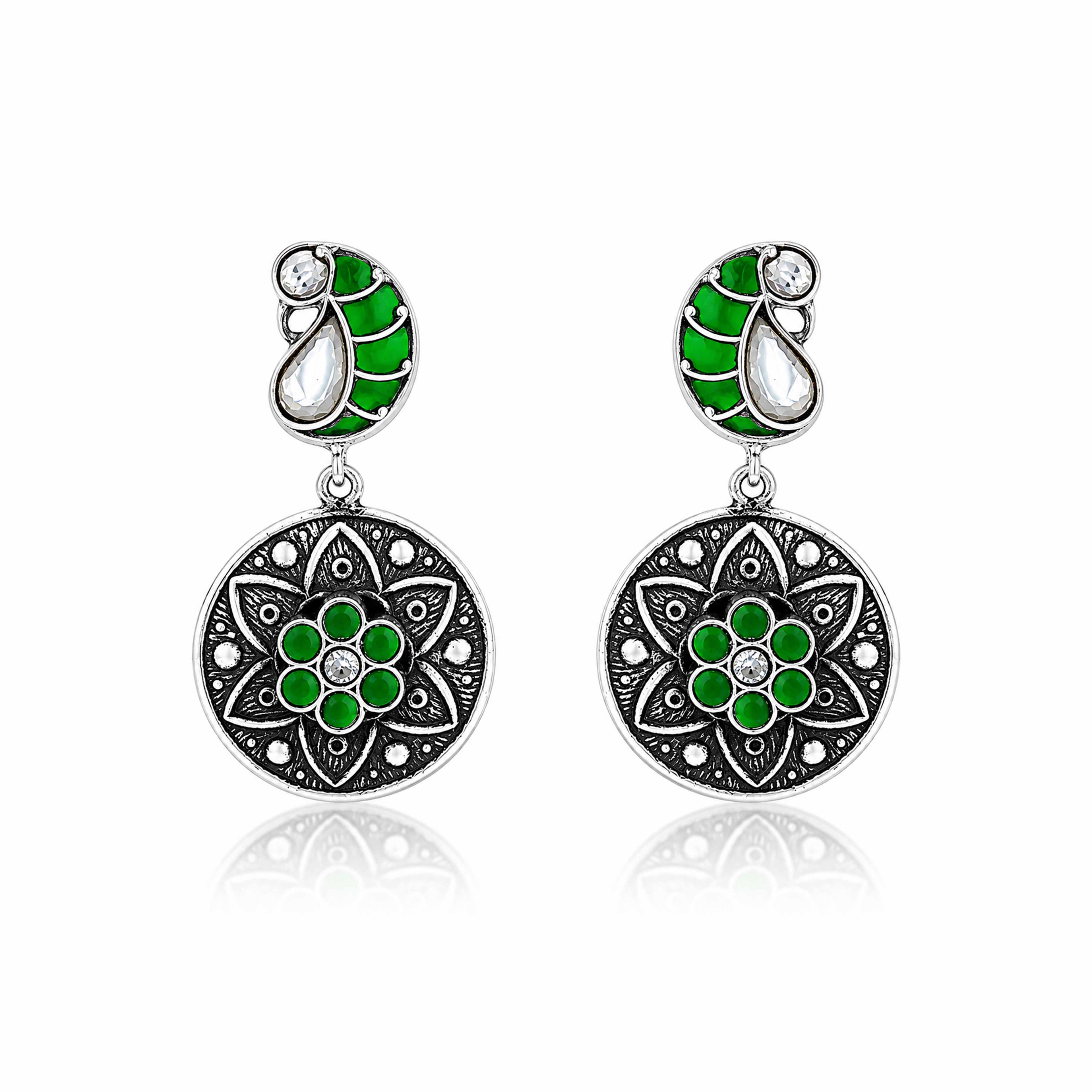 Enchanted Blue Peacock 925 Sterling Silver Traditional Earring