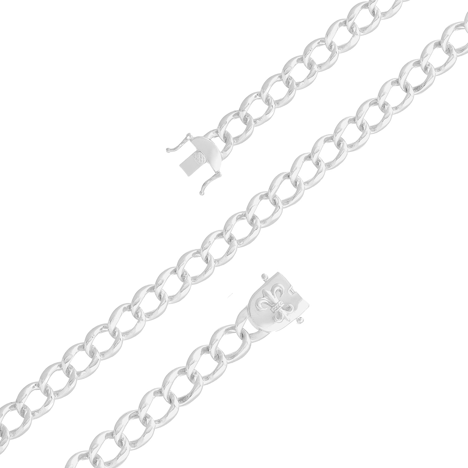 Endless Curb Rhodium Plated Link Bracelet
