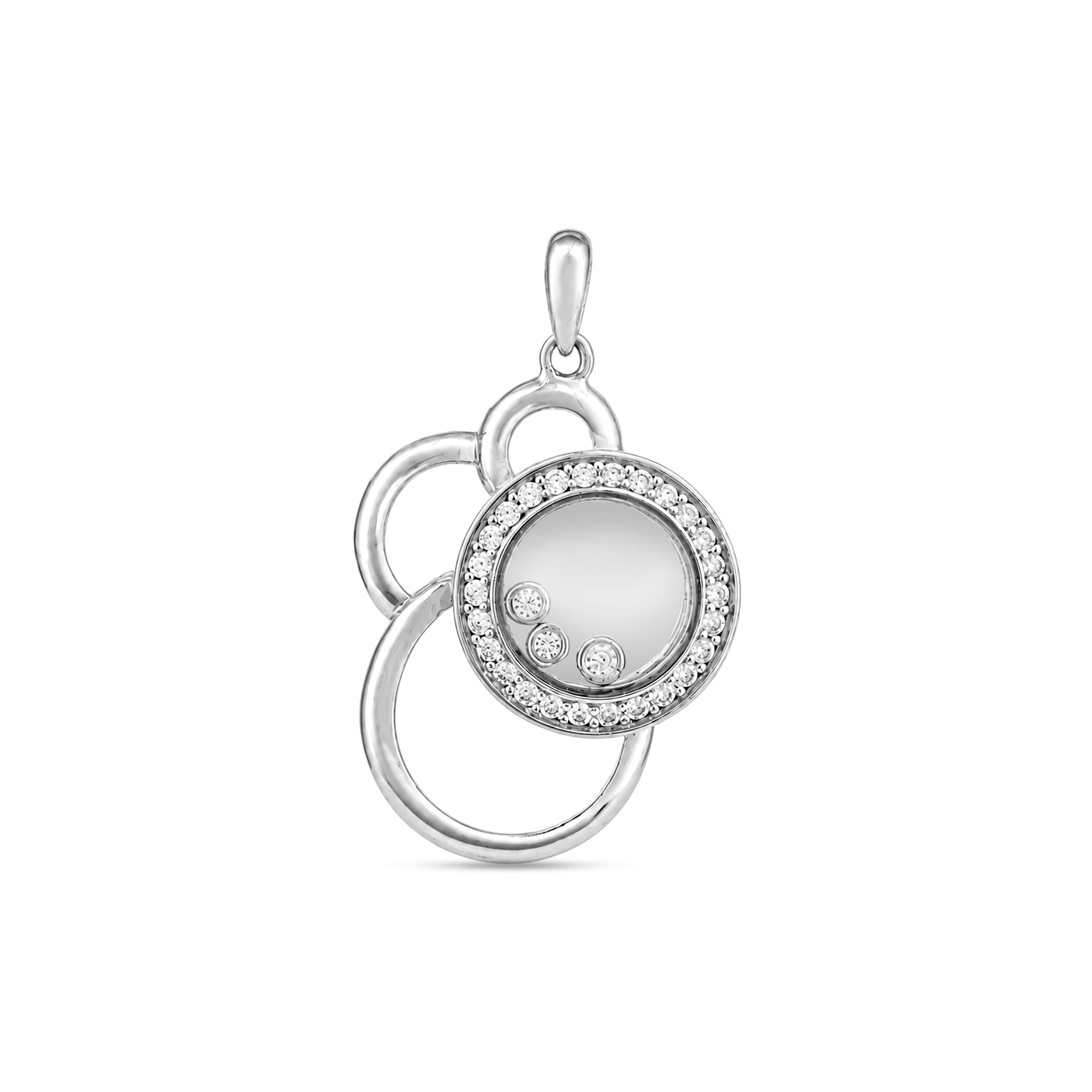 Eternal Trio Circle 925 Sterling Silver Pendant for women