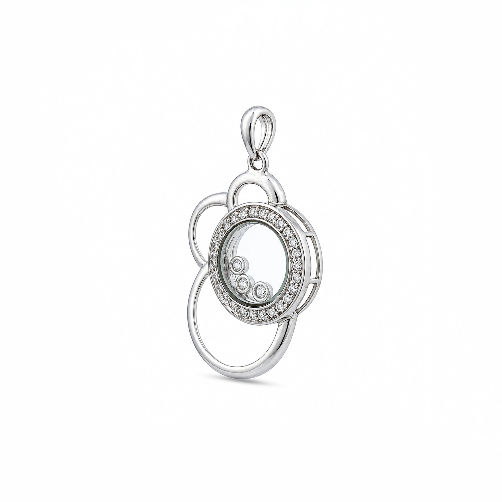 Eternal Trio Circle 925 Sterling Silver Pendant for women