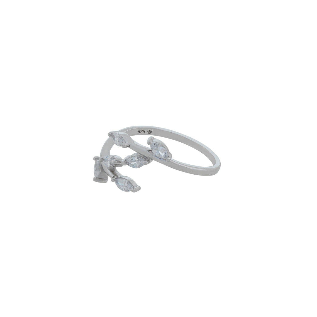 Floral Design Fancy Silver Ring Online
