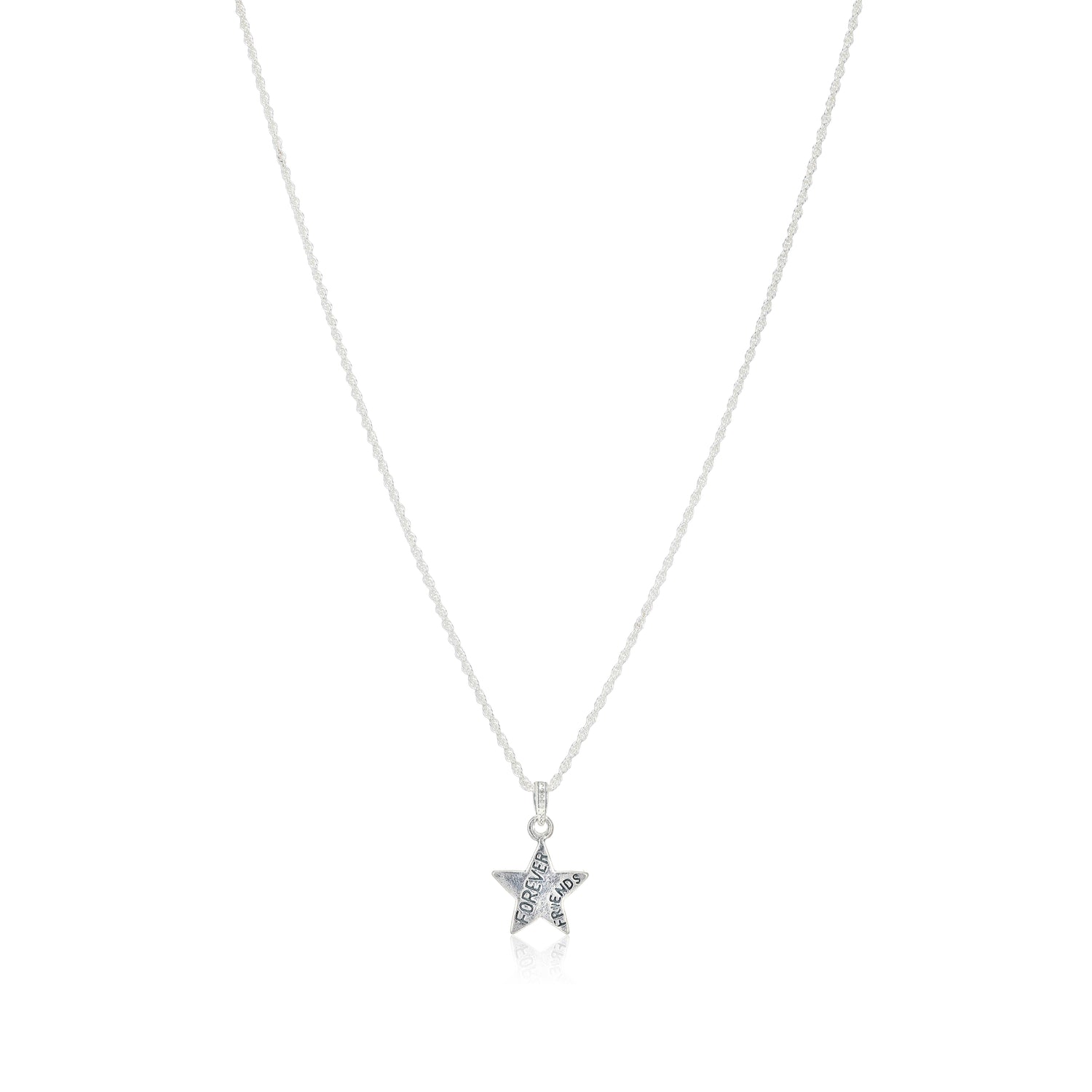 Forever Friends  925 Rhodium Star Chain Pendants