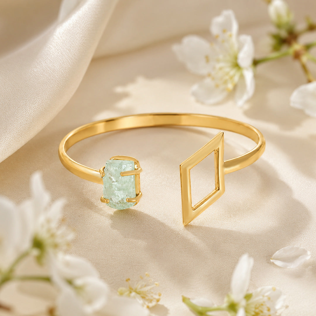 Fortune Bloom 925 Sterling Silver Open Kada