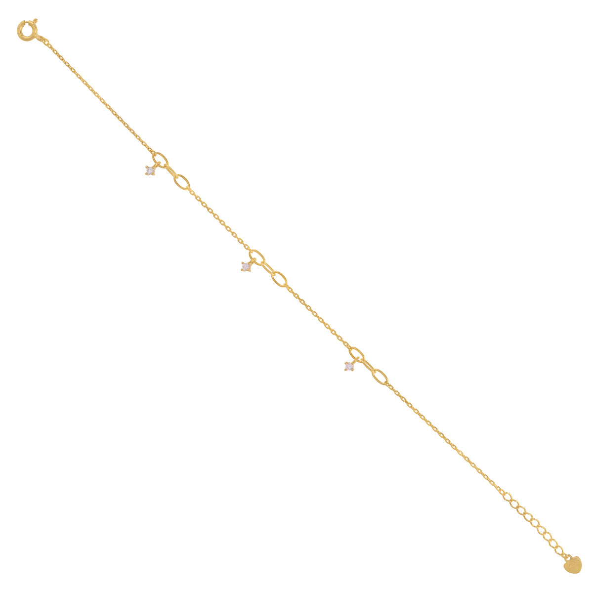 Gleaming Gold Bracelet 925 sterling silver