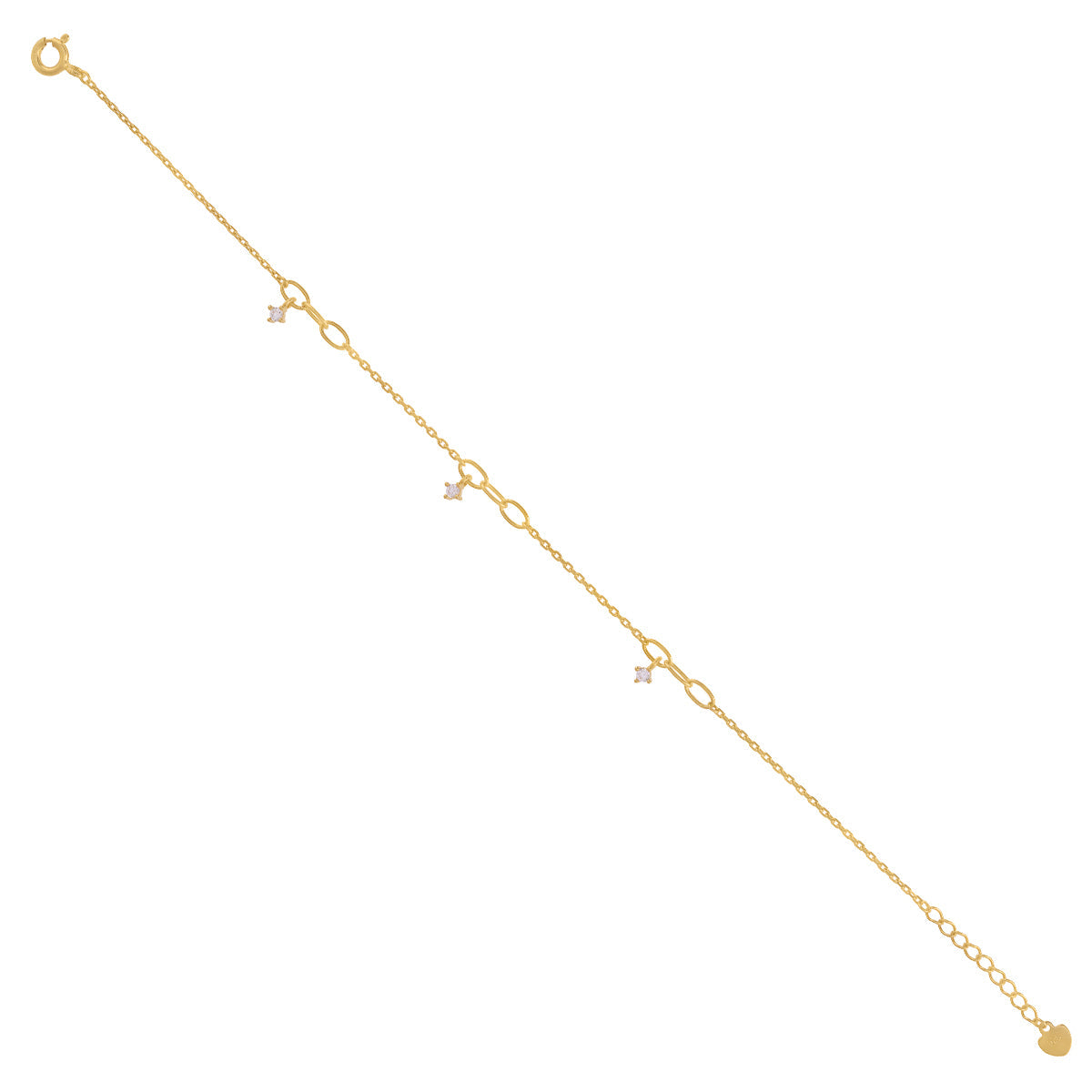 Gleaming Gold Bracelet 925 sterling silver