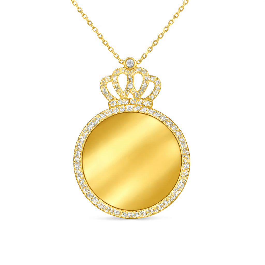 Golden Crown 925 Sterling Silver Statement Pendant