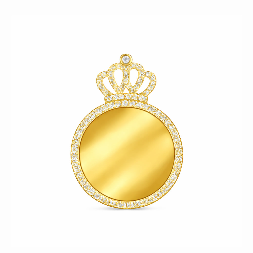Golden Crown 925 Sterling Silver Statement Pendant