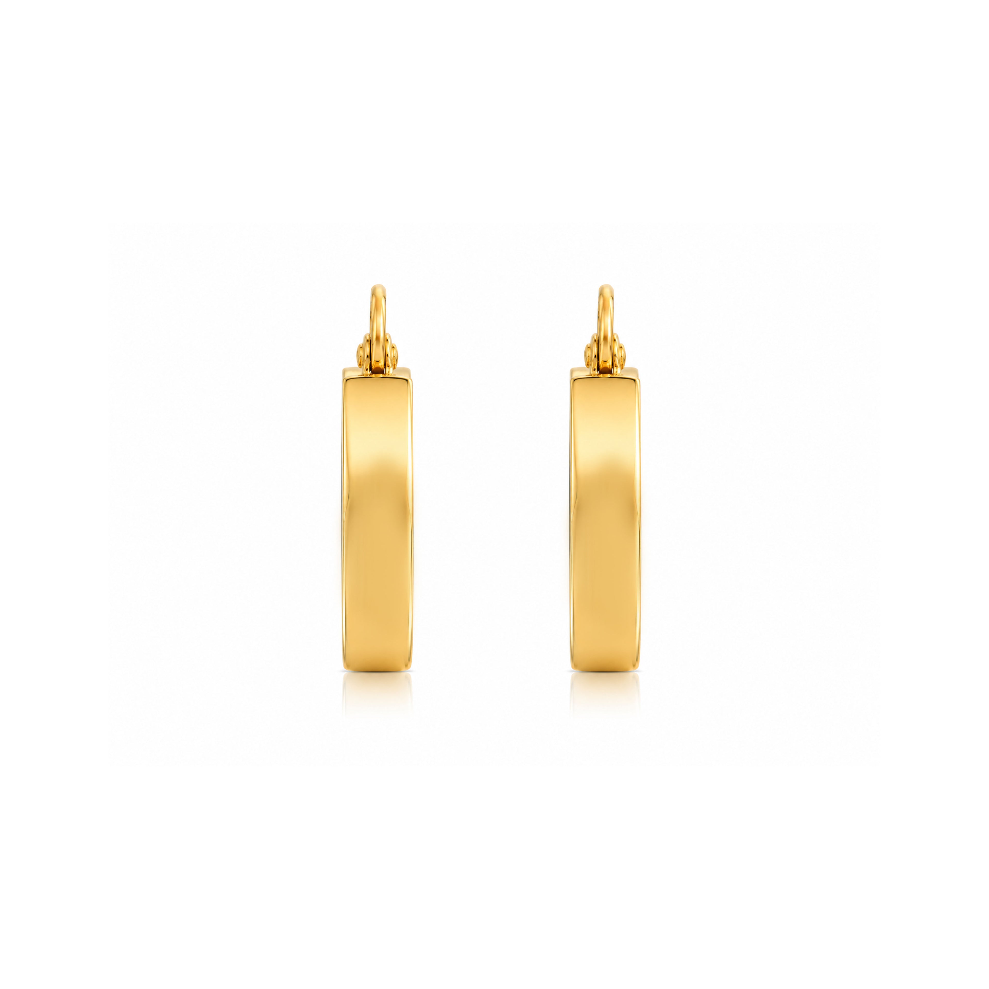 Golden Halo Arc 925 Sterling Silver Hoop Earrings