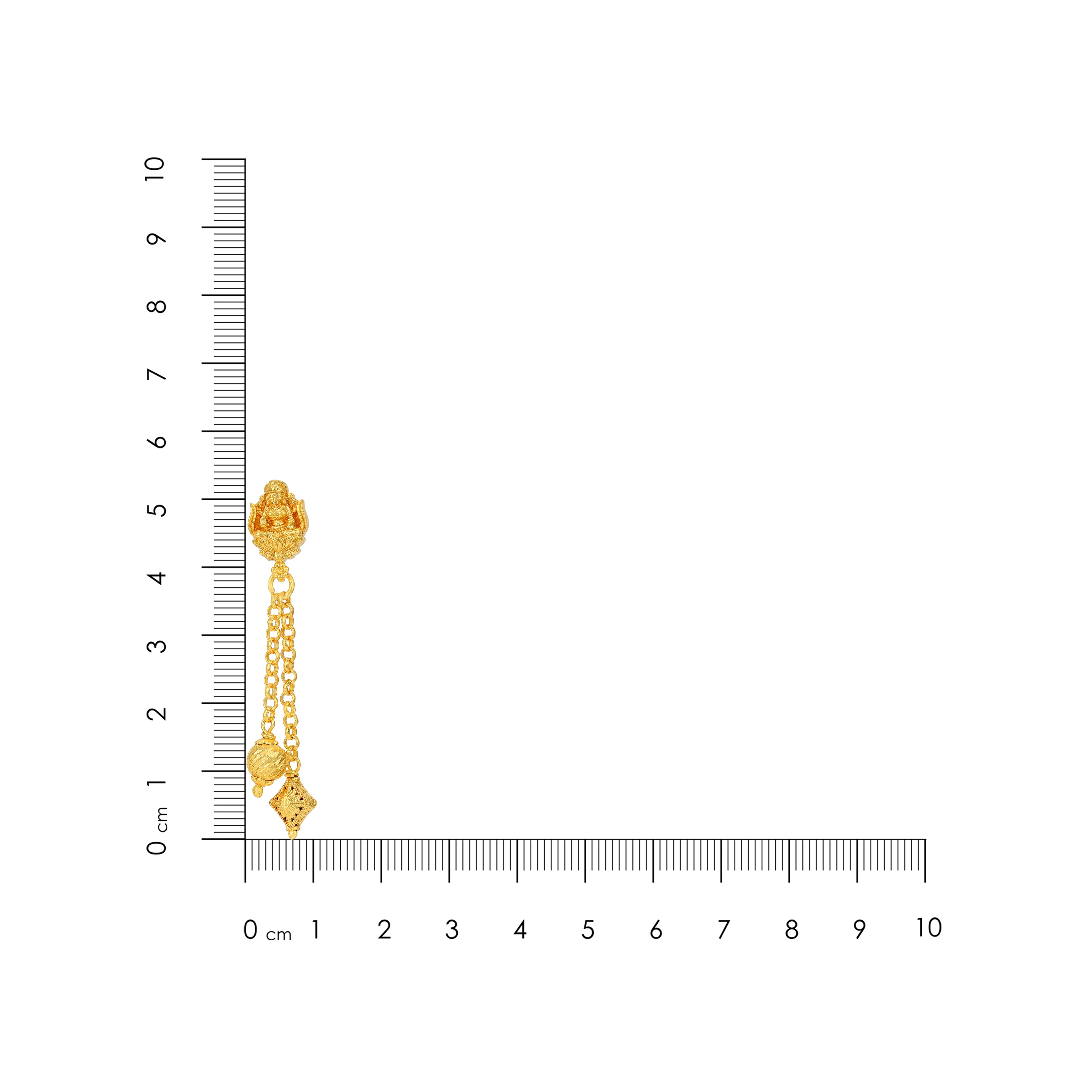 Golden Lakshmi Dual Dangle Openwork Drop 925 Sterling Silver Earring for Women