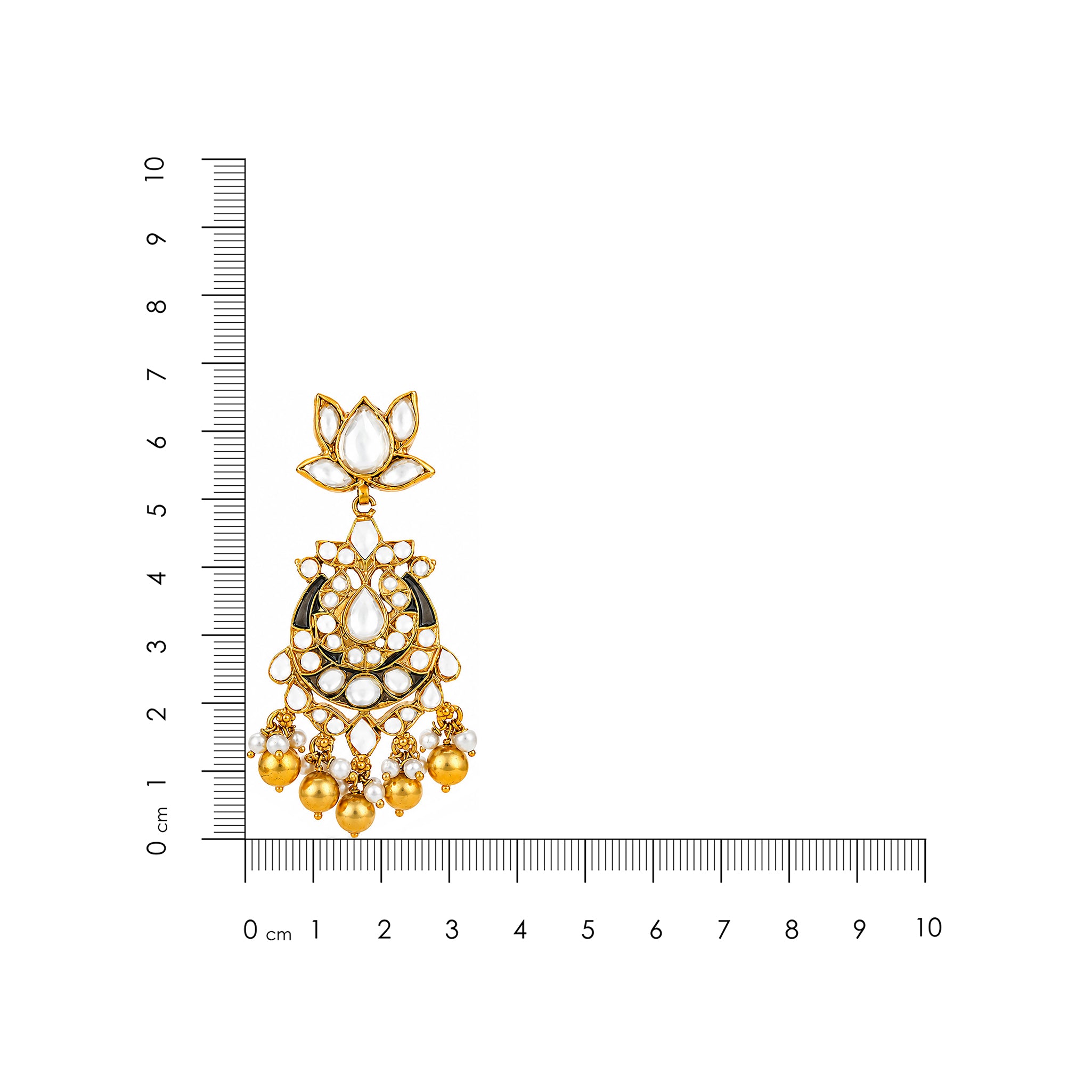 Golden Lotus Majesty 925 Sterling Silver Classic Earrings