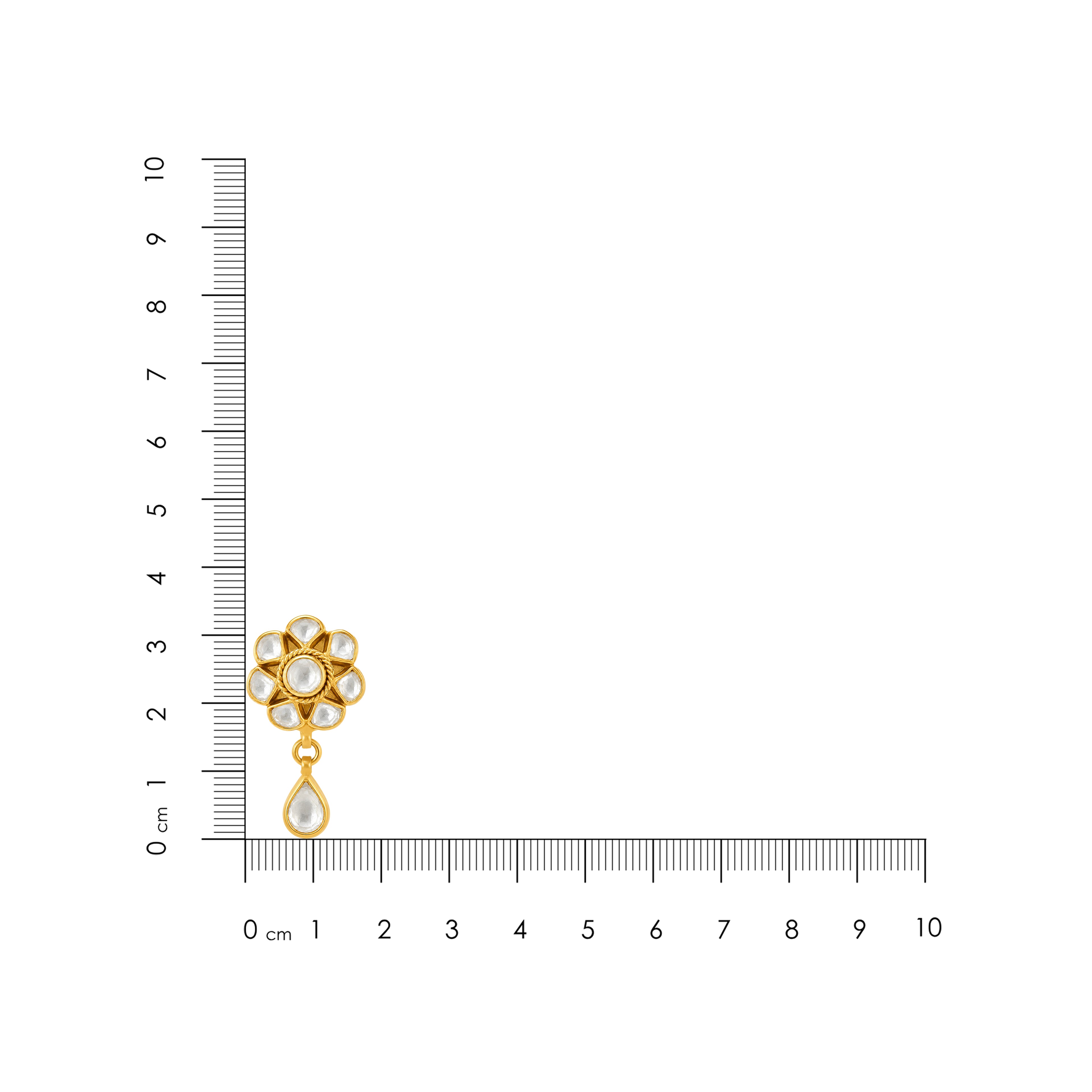Golden Petal Brilliance 925 Sterling Silver Fashion Earrings
