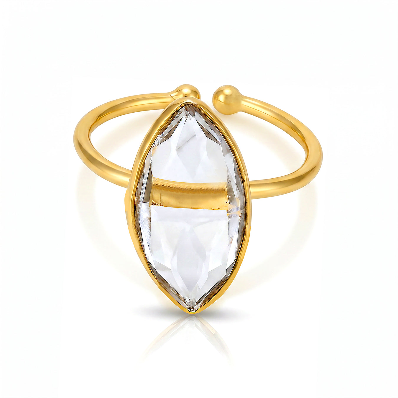 Golden Prism 925 Sterling Silver Minimal Ring