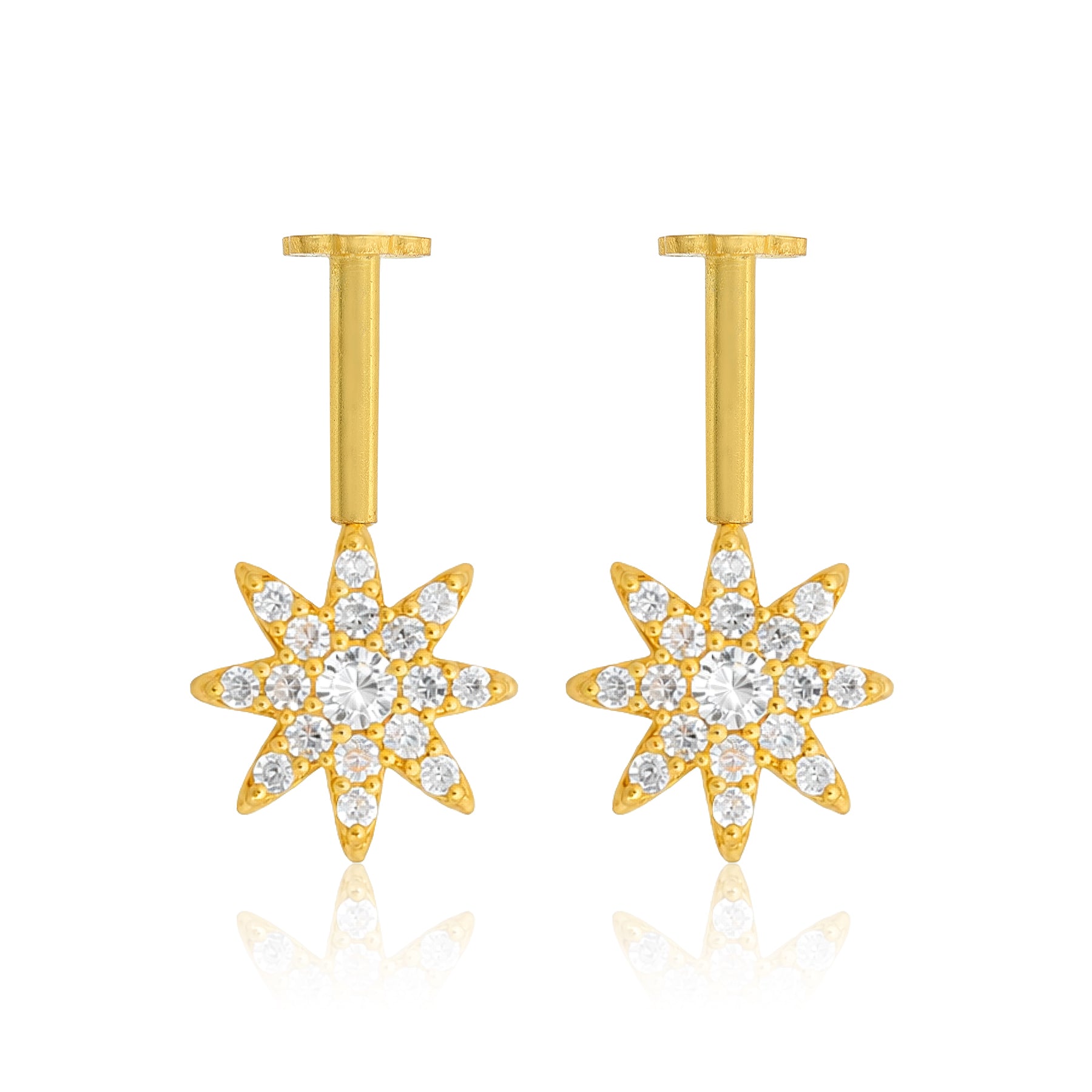 Golden Starburst Koppu Earrings