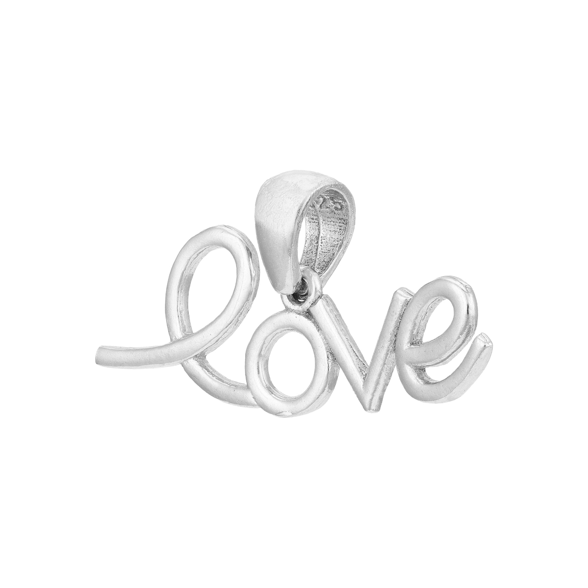 Graceful Love Cursive 925 Sterling Silver Pendant for Women