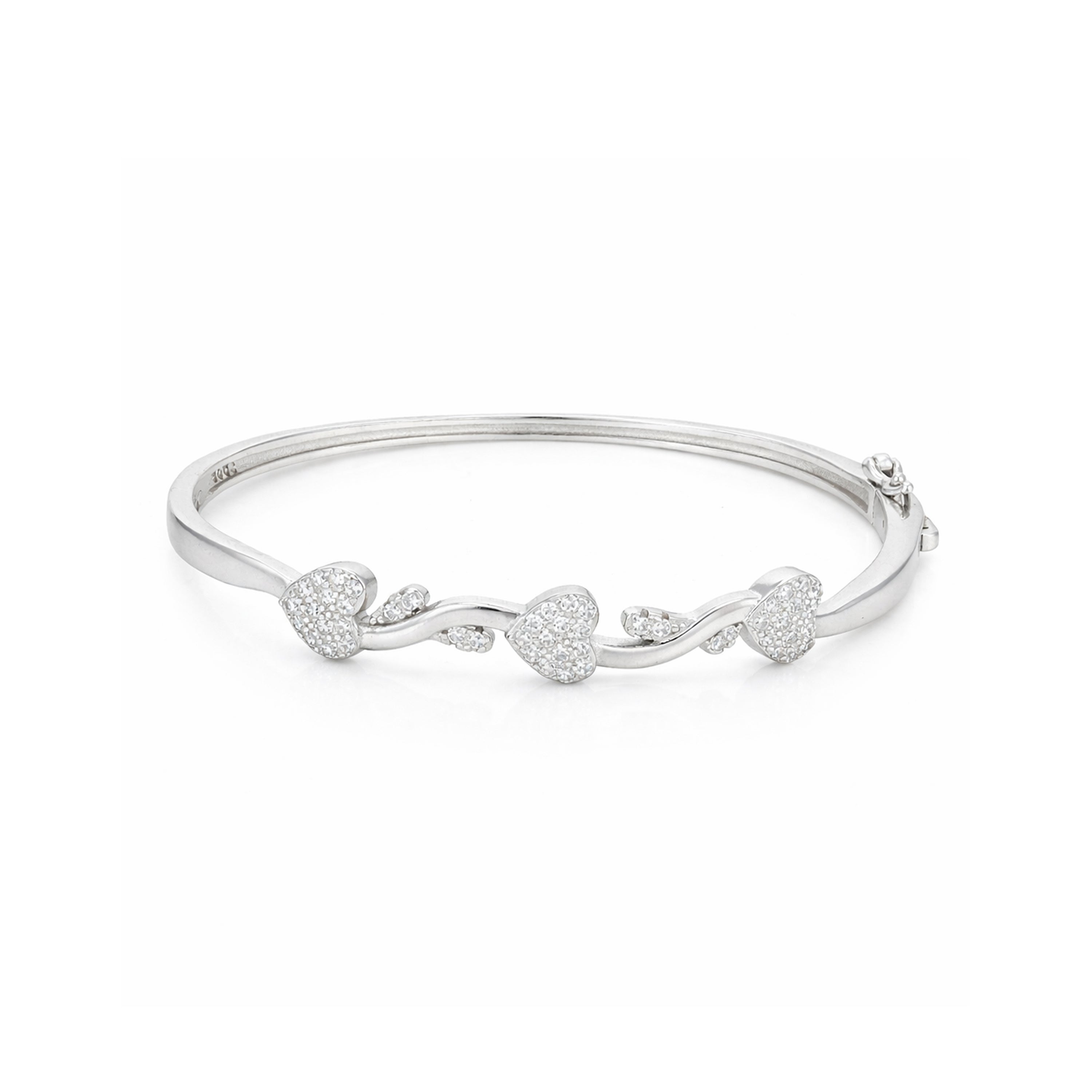 Heart Harmony 925 Silver Bangle
