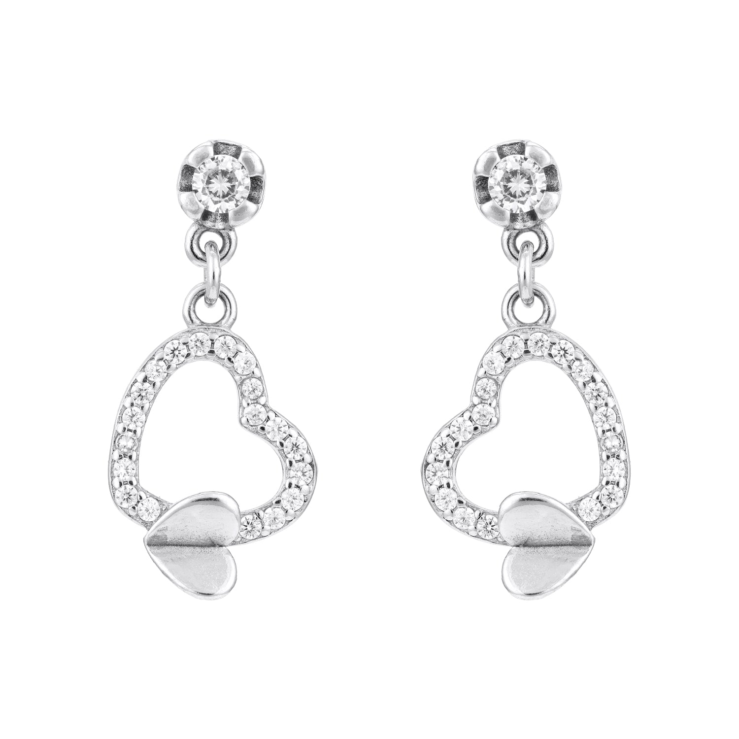 Heartbeat Glow Charm 925 Sterling Silver Earrings for Women