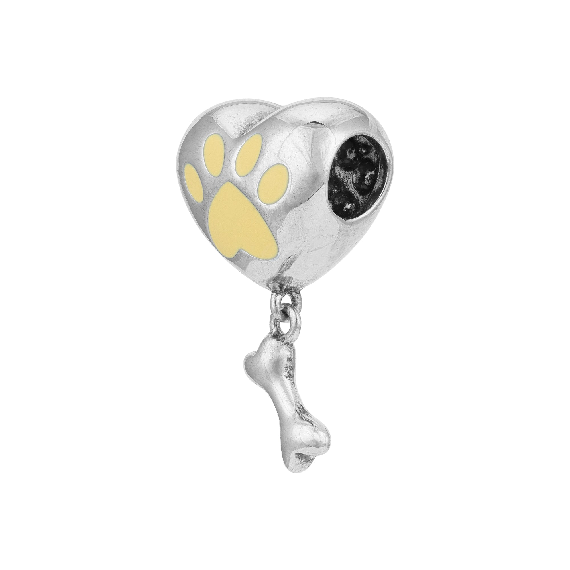 Heartfelt Paw Print 925 Sterling Silver Pendant for Women
