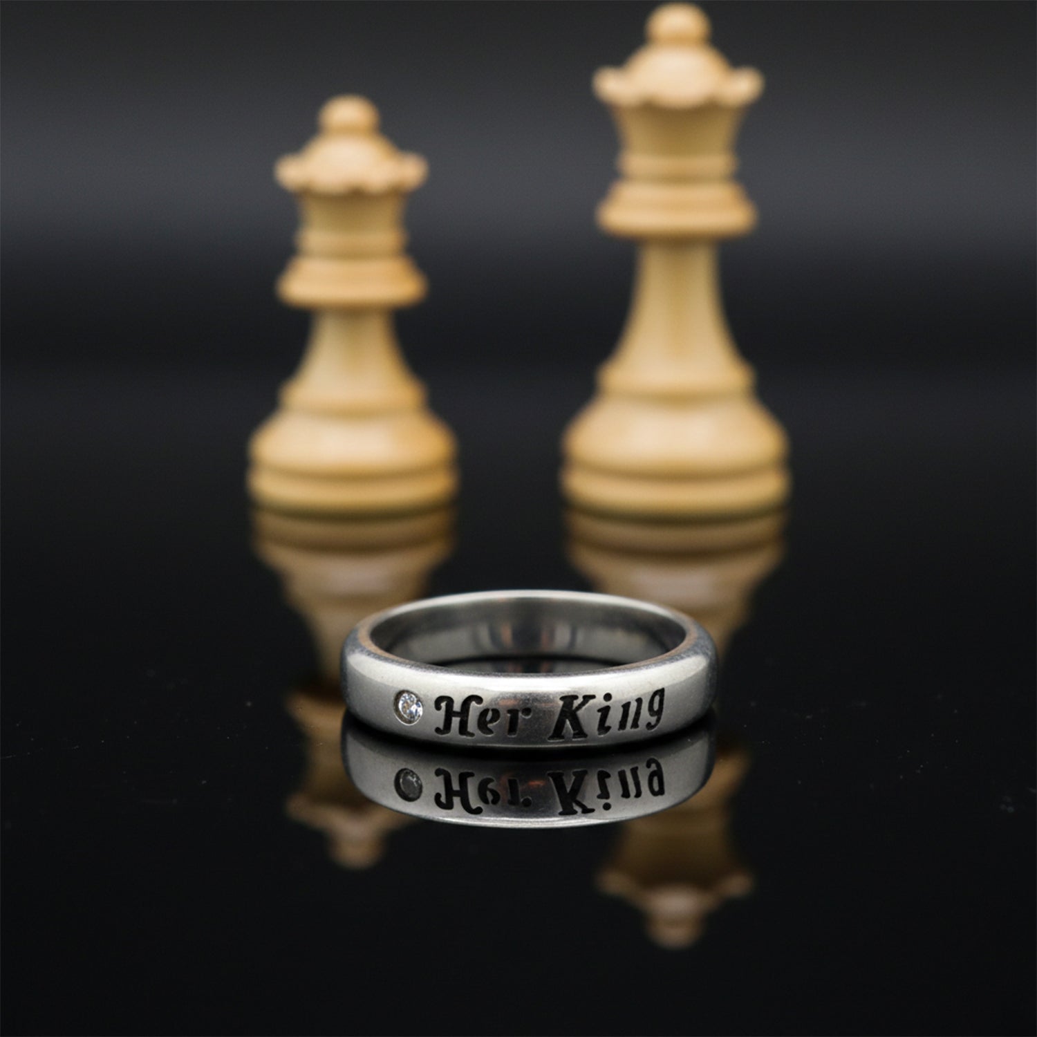 Heartfelt Her King 925 Sterling Silver rings for women