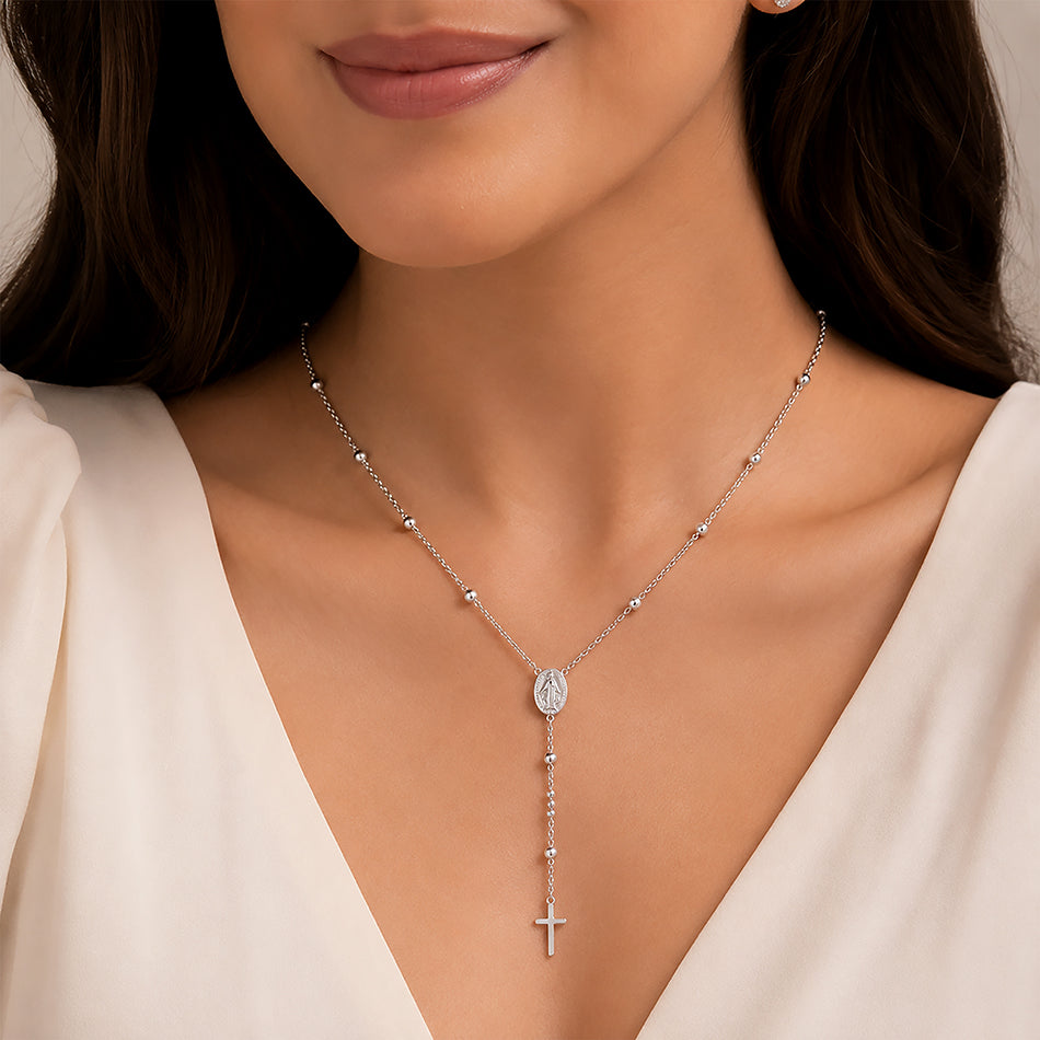 Holy Cross Devotion 925 Sterling Silver Chain Pendant