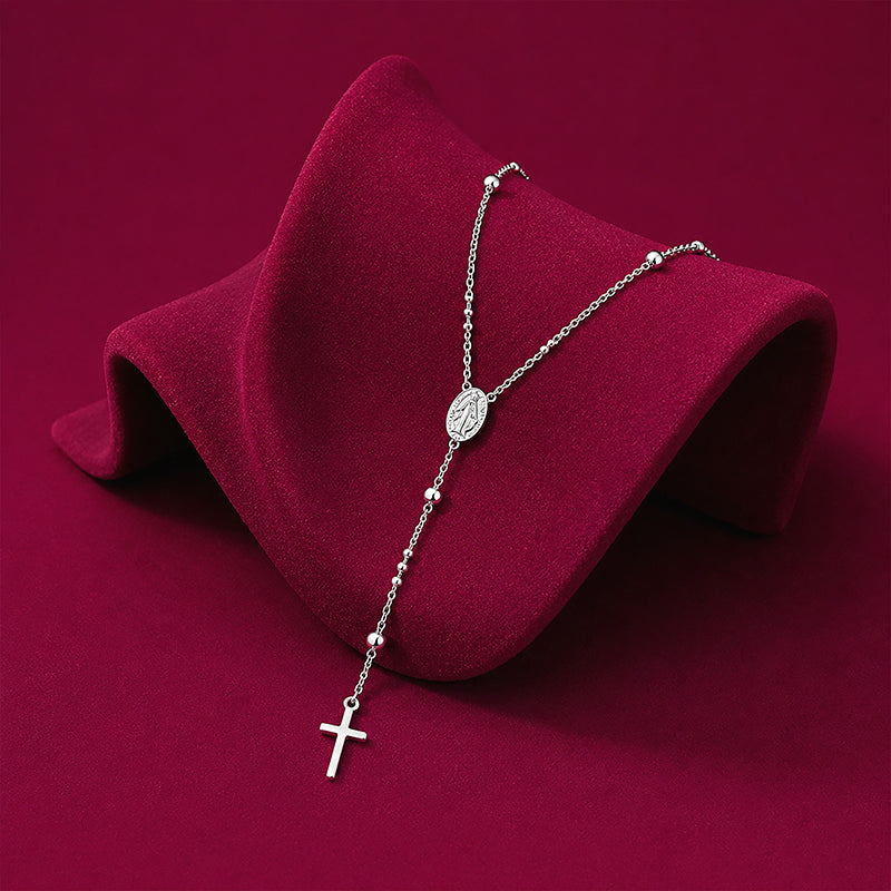 Holy Cross Devotion 925 Sterling Silver Chain Pendant