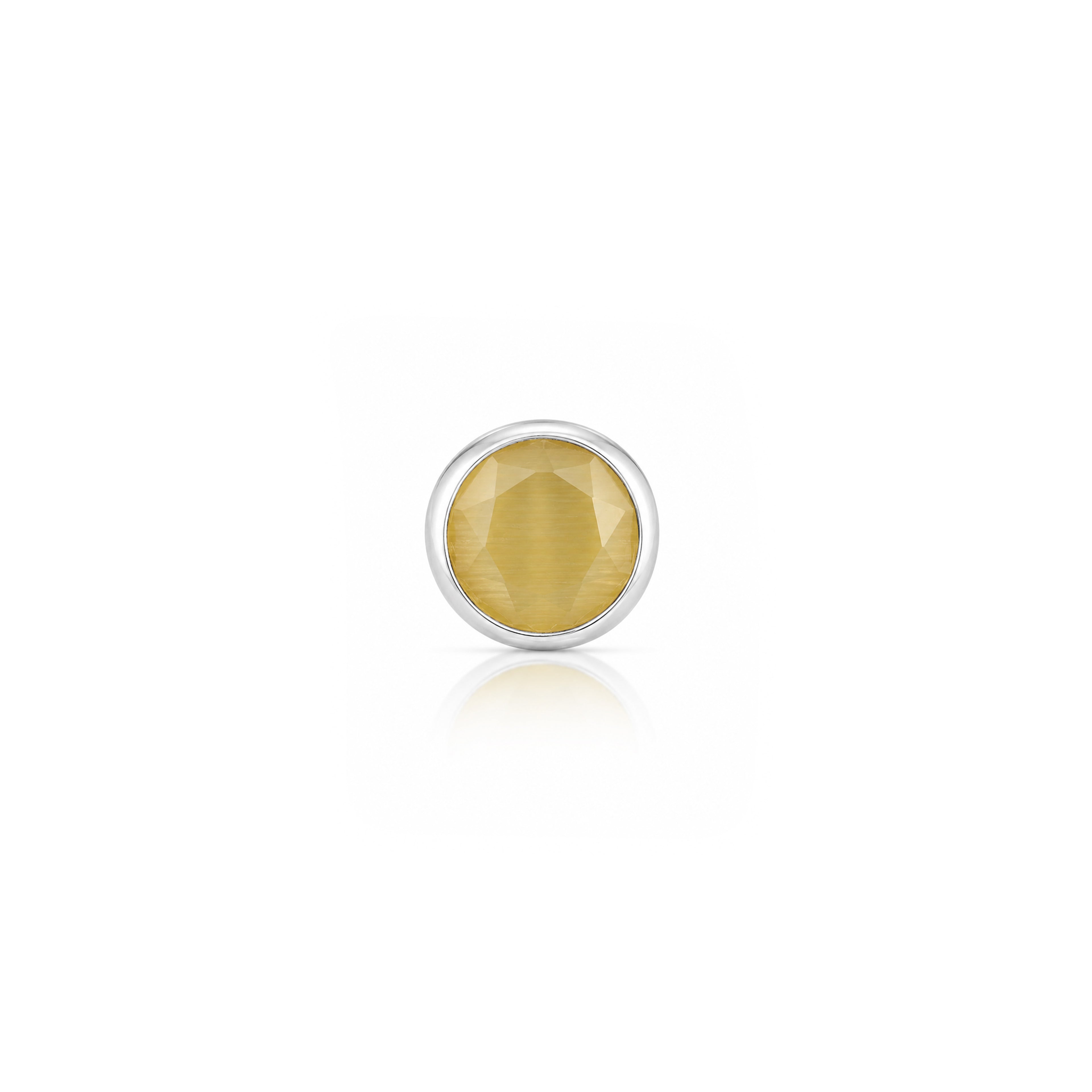 Honey Radiance 925 Sterling Silver Faceted Stone Nosepin