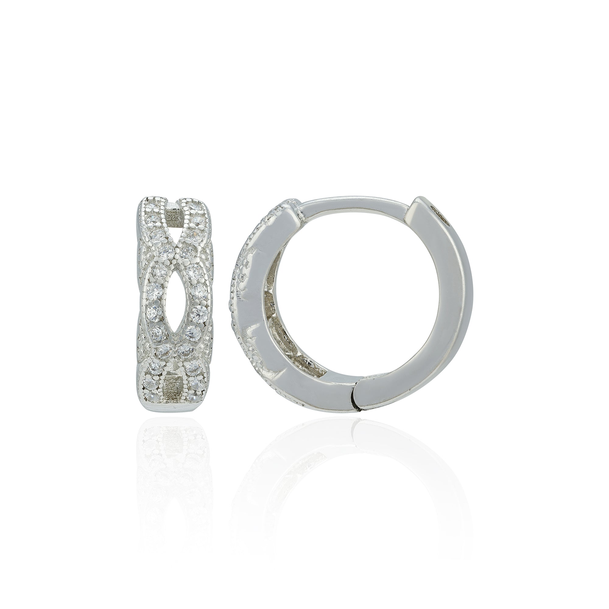 Infinity Radiance 925 Sterling Silver Sparkle Earring for Women