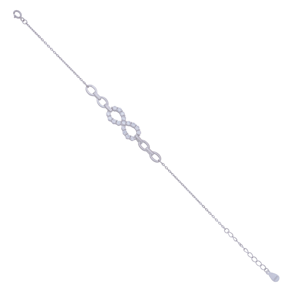 Infinity Loop Silver Bracelet 925 sterling silver