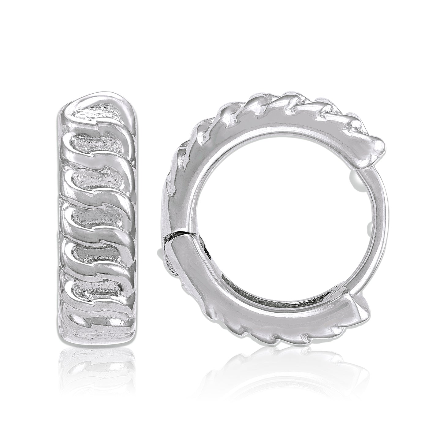 Interlinked Shine 925 Sterling Silver Elegant Earring for Women