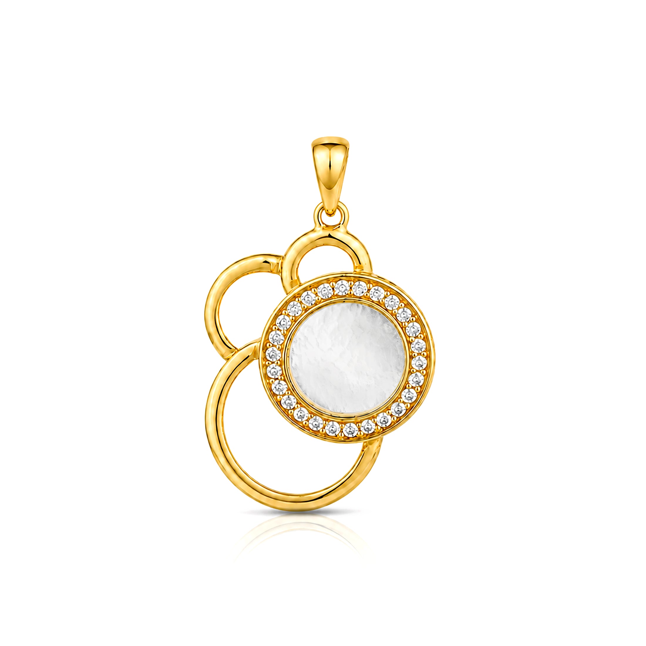 Interlinked Golden Harmony 925 Sterling Silver Pendant for women