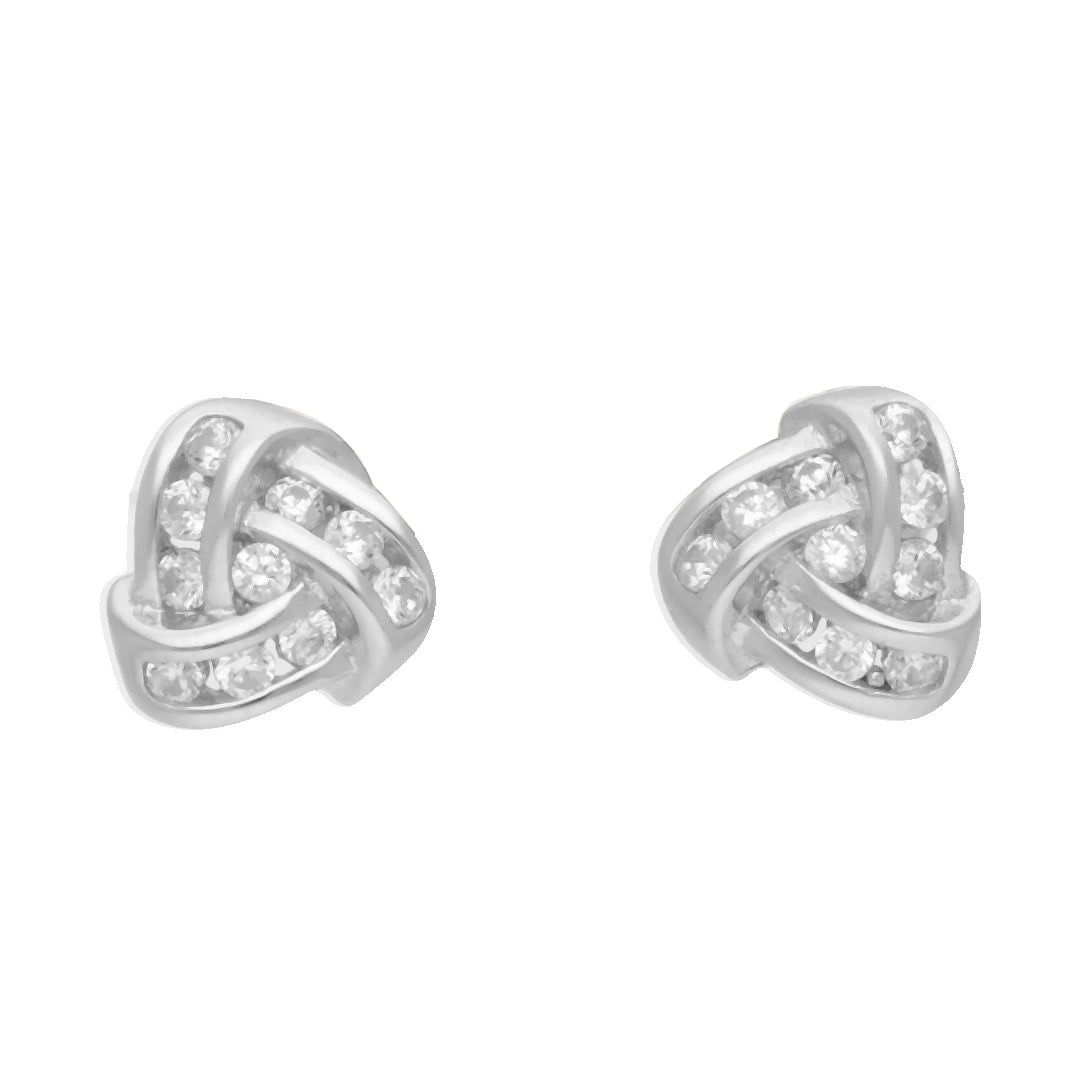 Interlocked Silver Earring 925 sterling silver