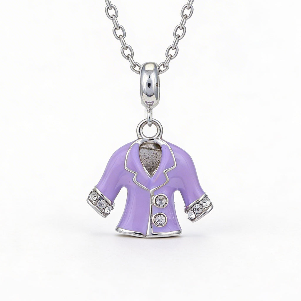 Lavender Blazer Fashion Charm 925 Sterling Silver Pendant